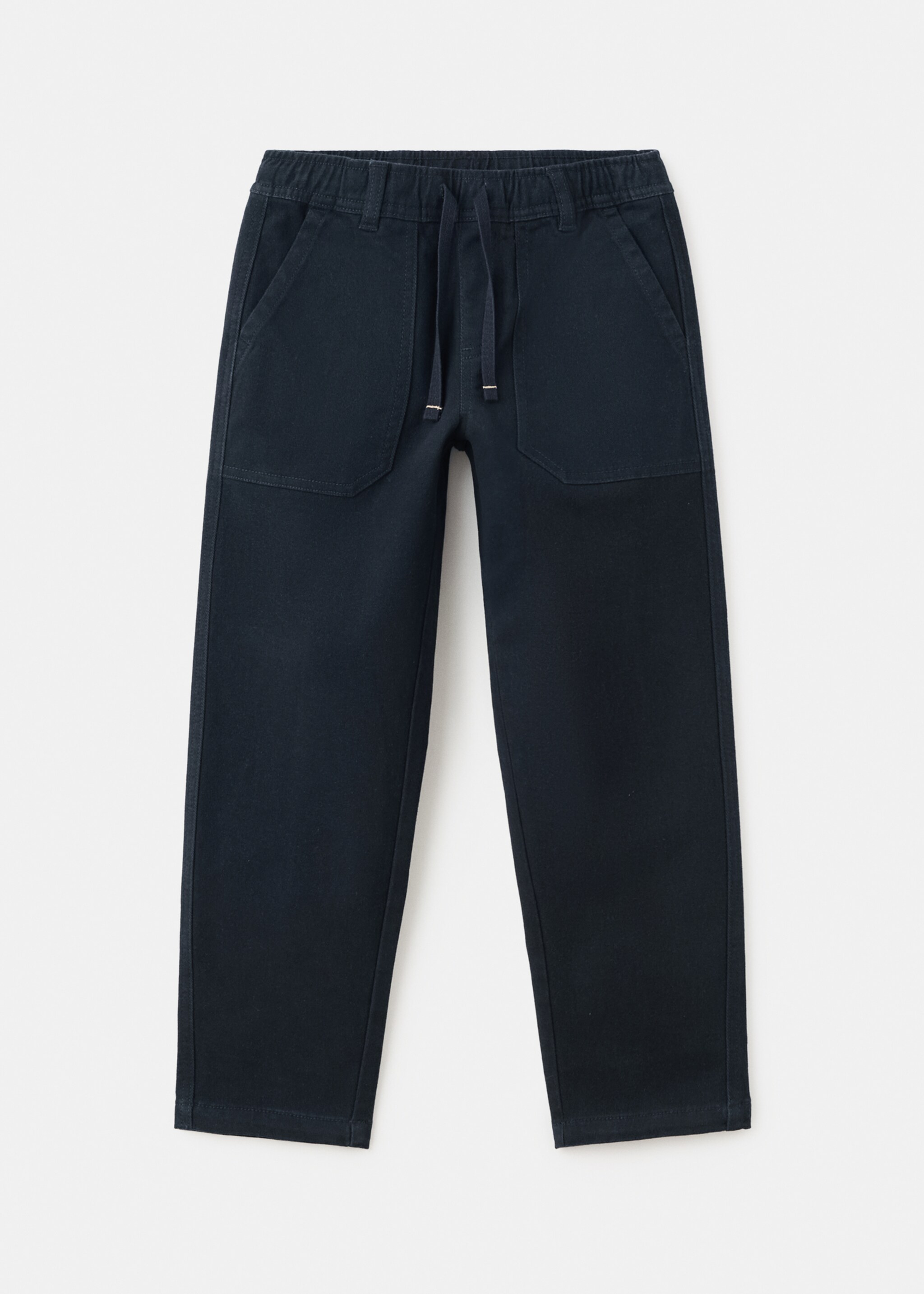 Straight cotton trousers - Article without model, Navy. Ref: 17046728-00.