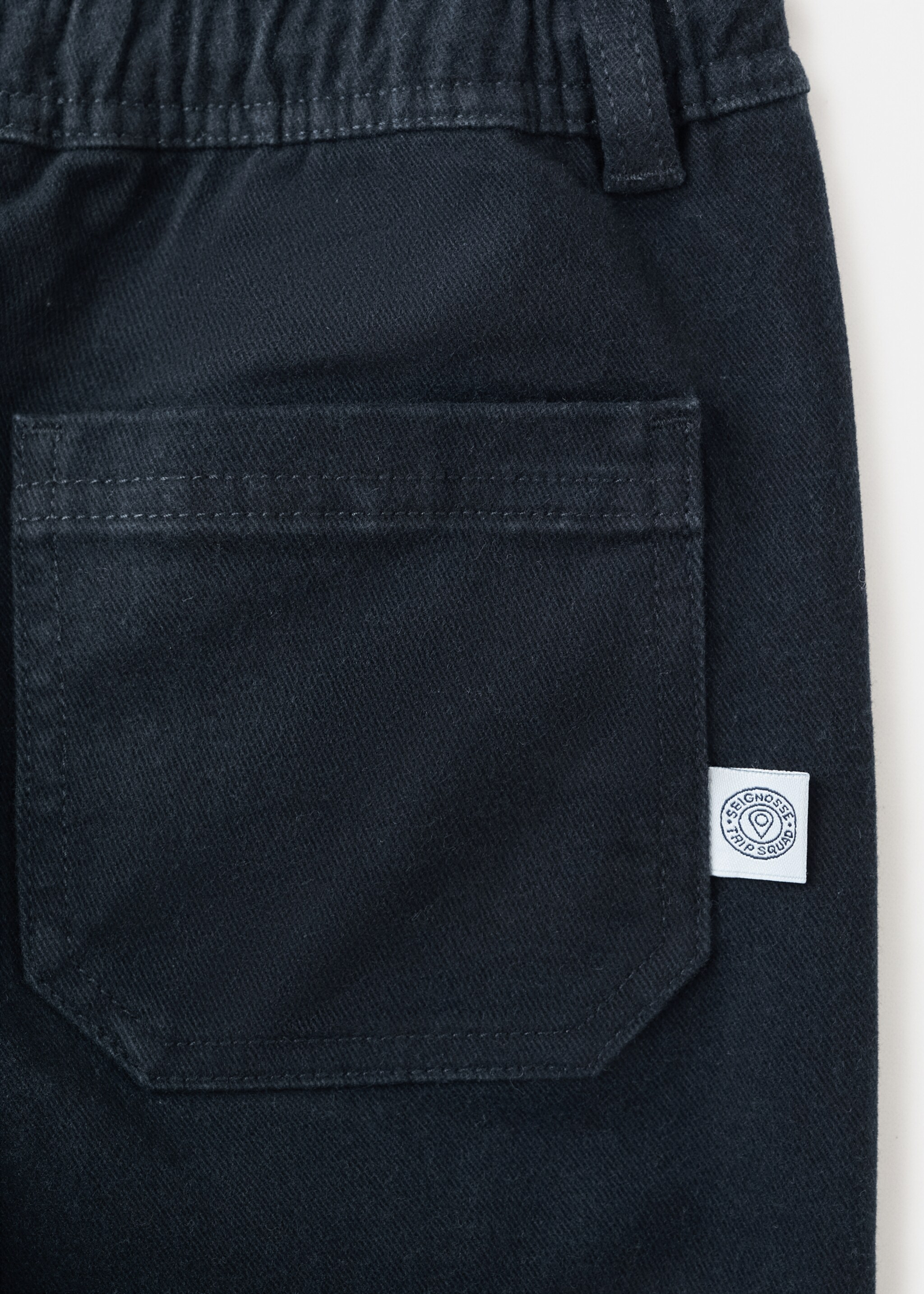 Straight cotton trousers - Details of the article 0, Navy. Ref: 17046728-00.