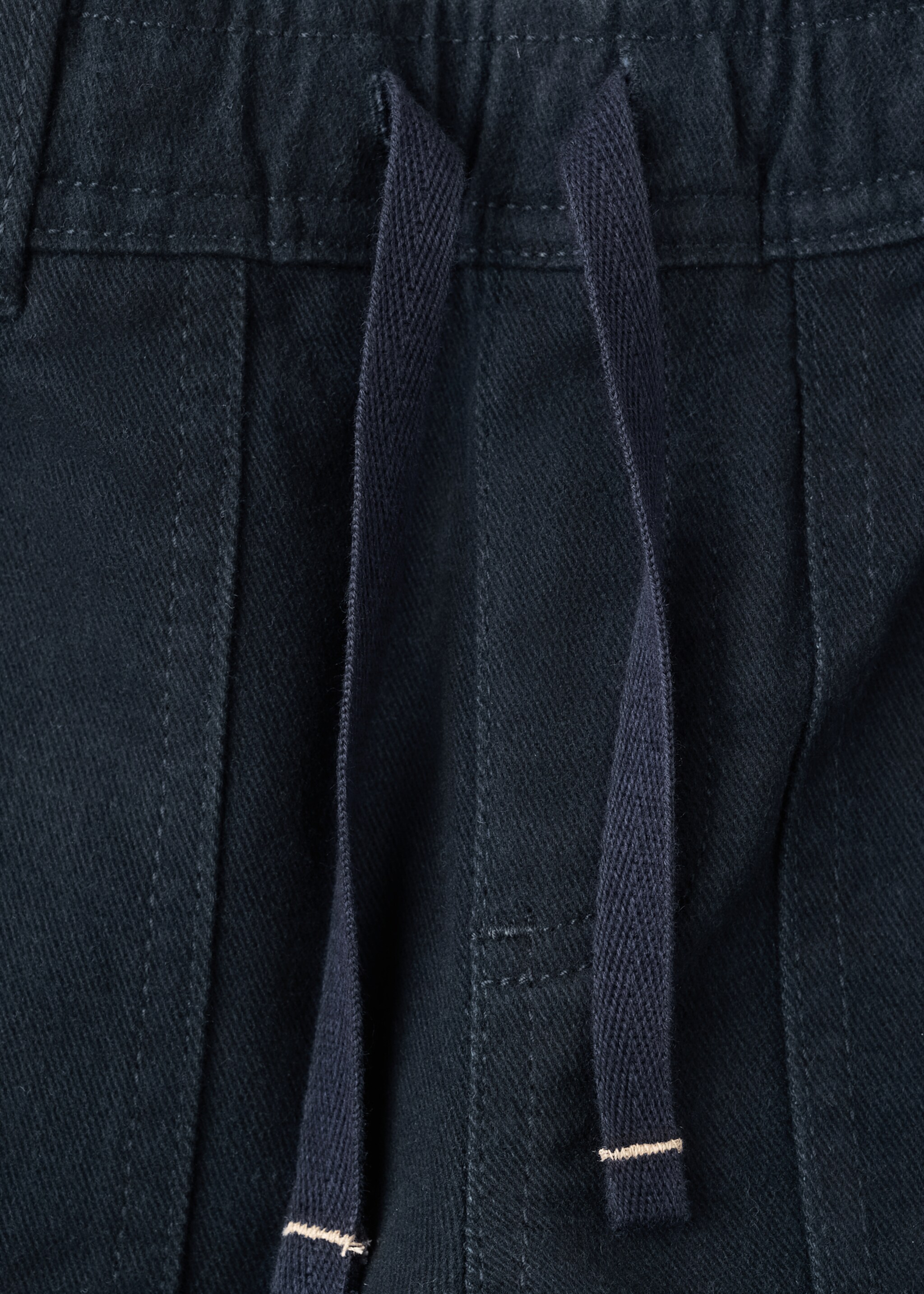Straight cotton trousers - Details of the article 8, Navy. Ref: 17046728-00.