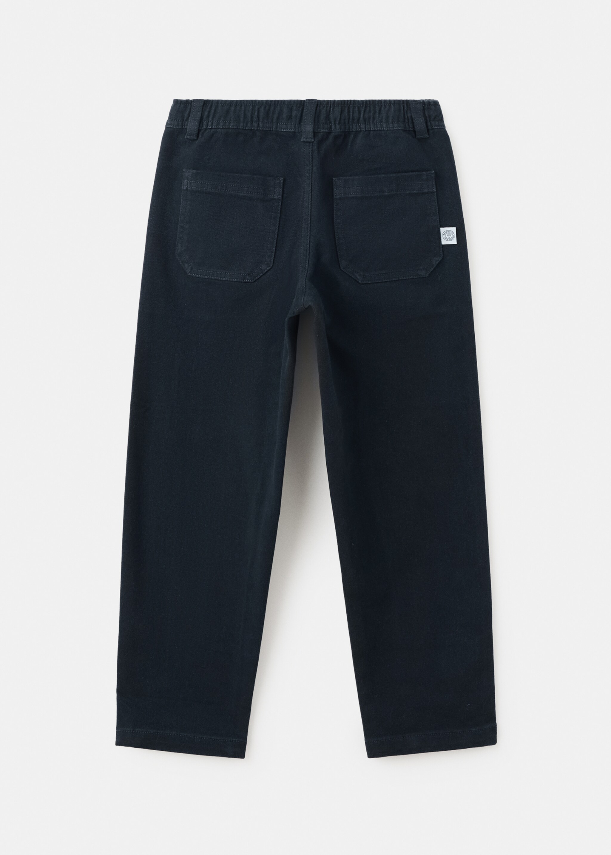Straight cotton trousers - Reverse of the article, Navy. Ref: 17046728-00.