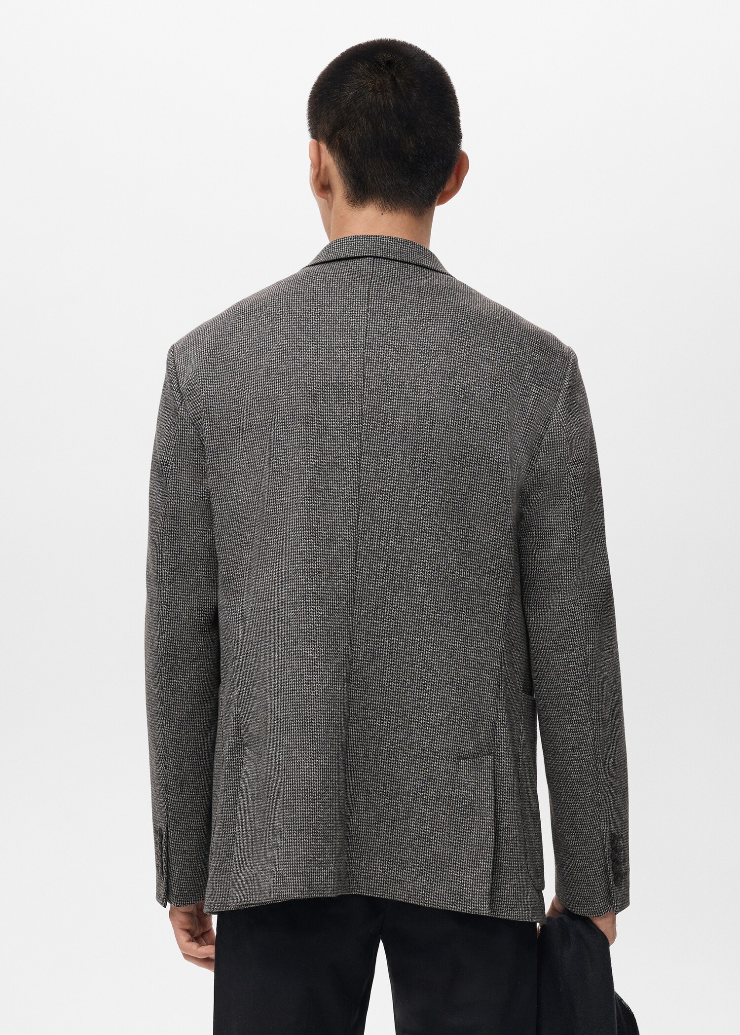 Slim fit microstructure blazer - Reverse of the article