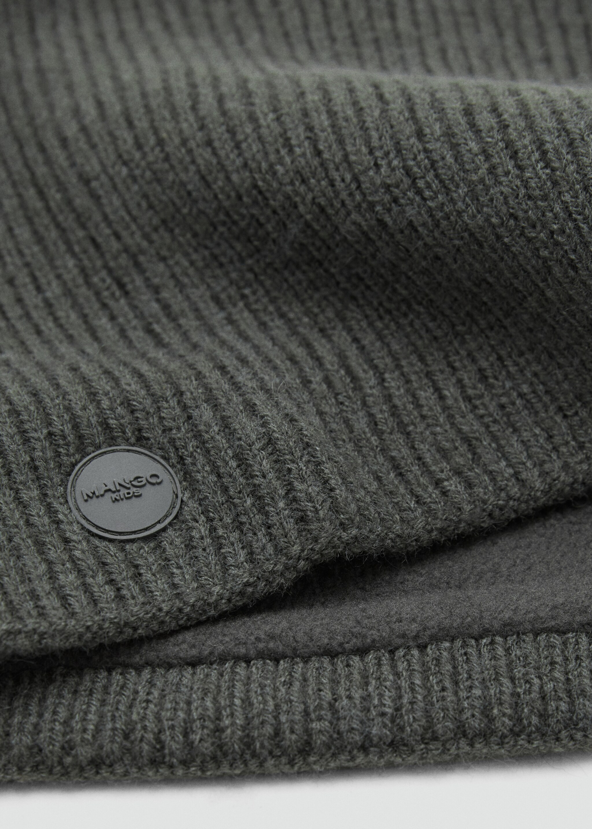 Knit scarf - Medium plane, Khaki. Ref: 17046734-00.