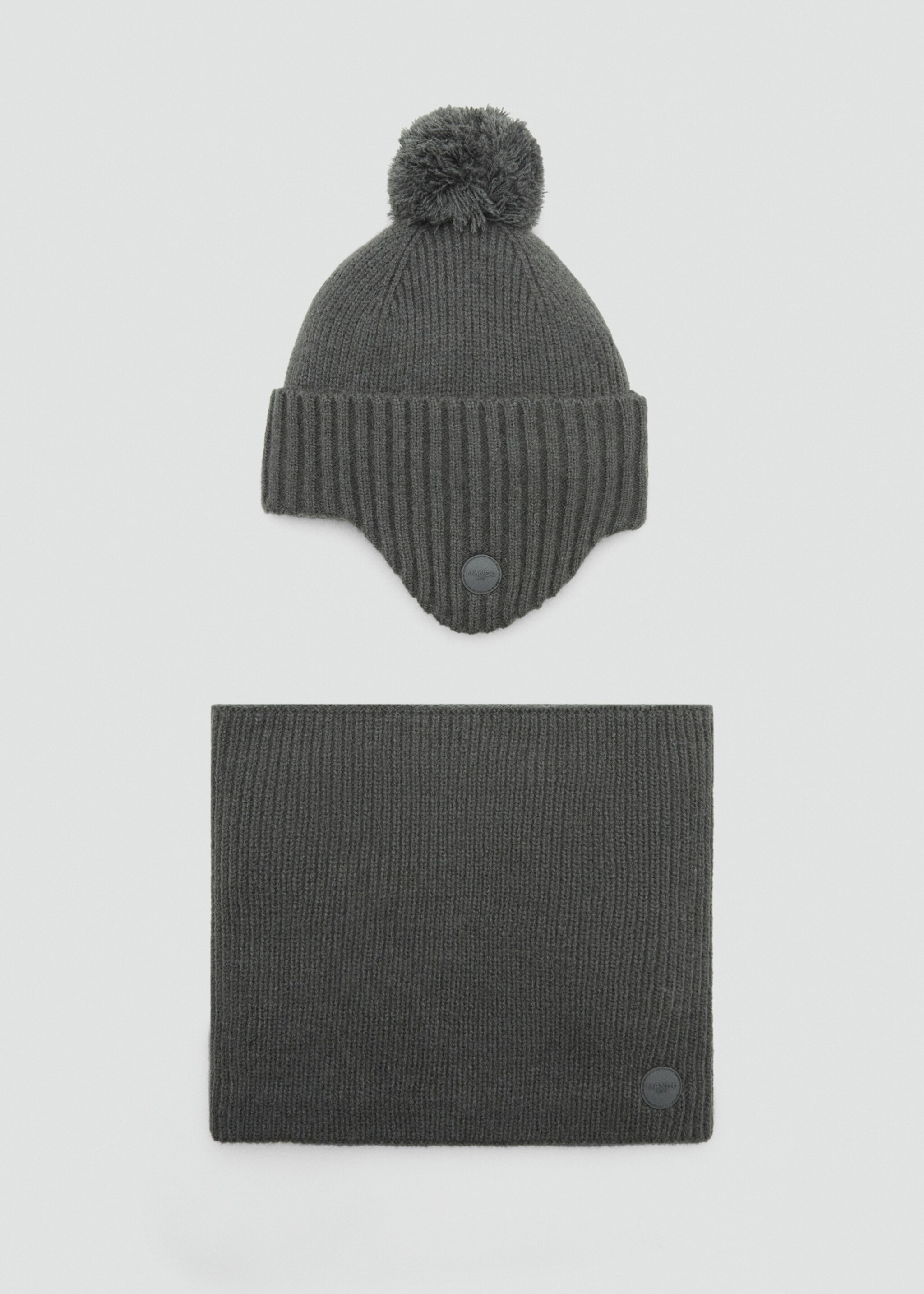 Knit scarf - Details of the article 2, Khaki. Ref: 17046734-00.
