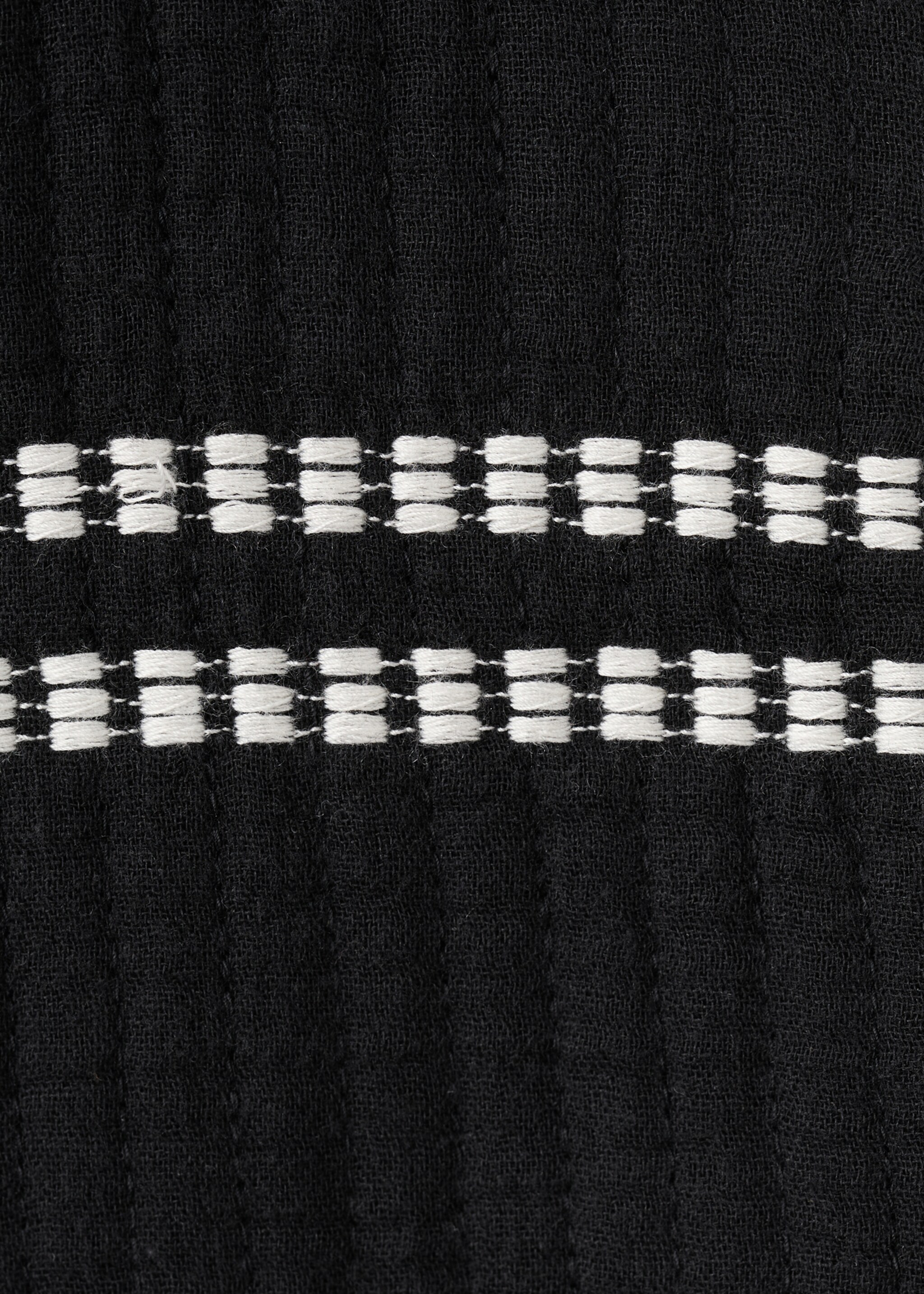Embroidered gilet with belt - Details of the article 0, Black. Ref: 17046738-00.