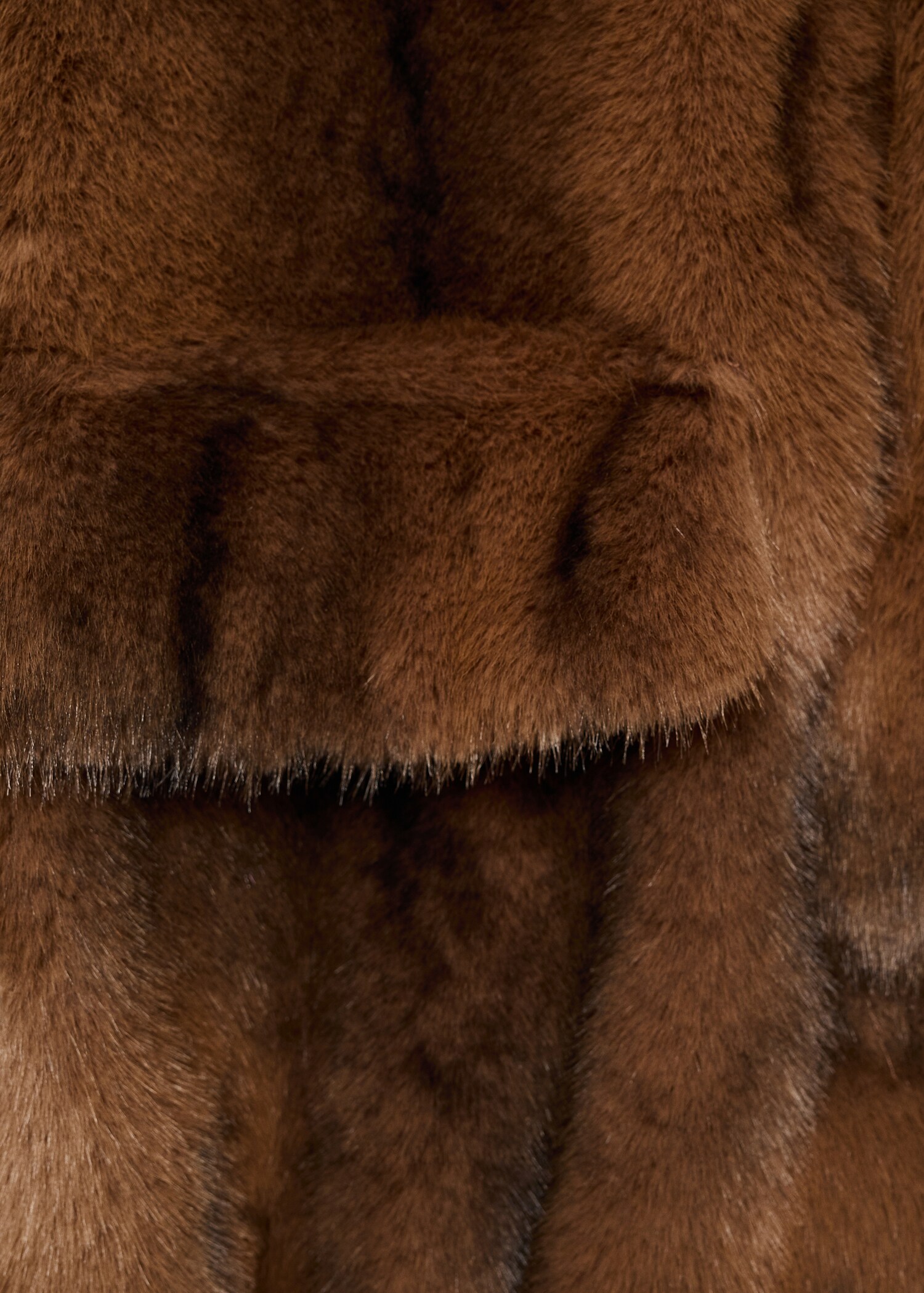 Fur-effect jacket with pockets - Details of the article 0