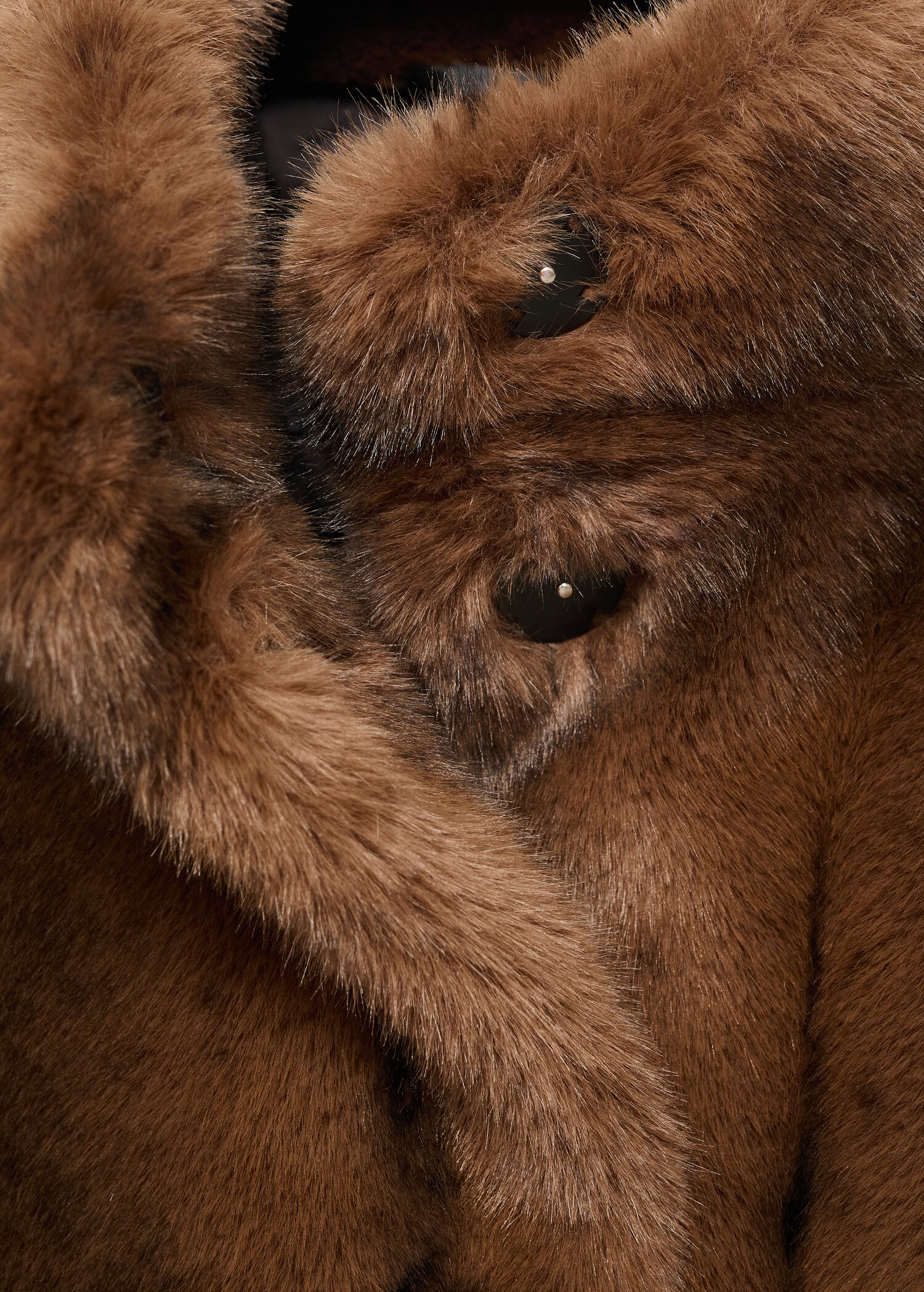 Fur-effect jacket with pockets - Details of the article 8