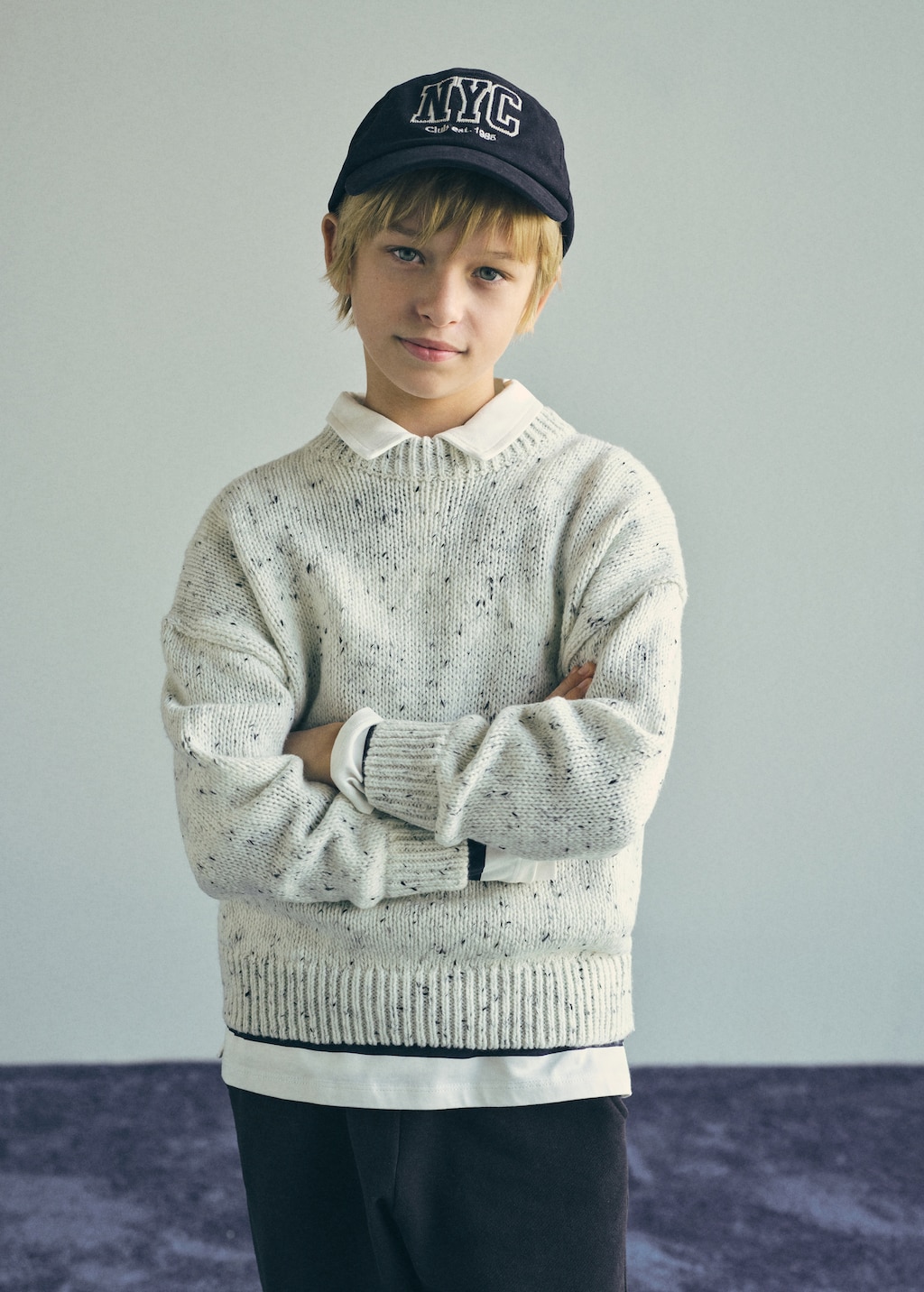 Flecked wool sweater