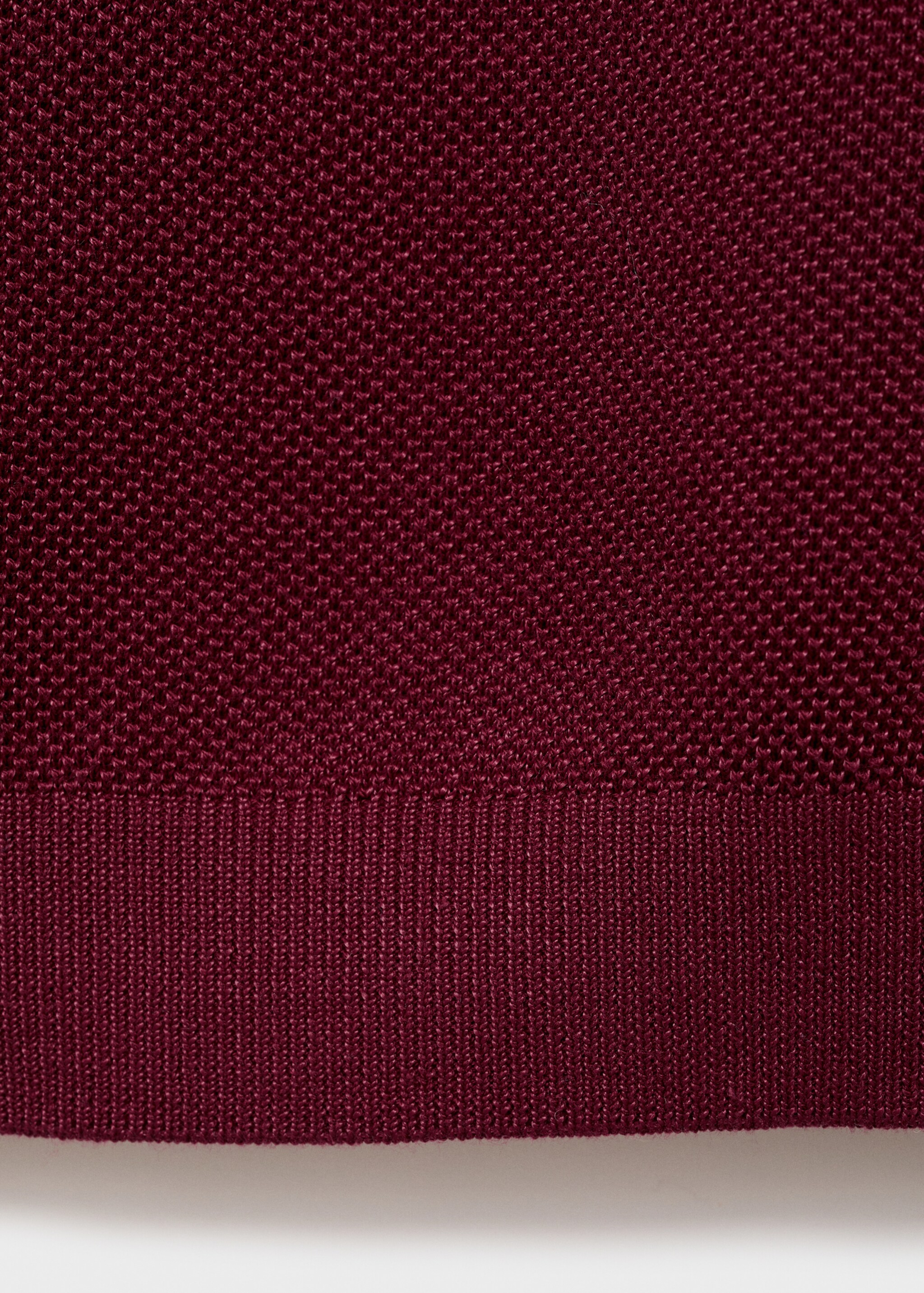 Knit cotton T-shirt - Details of the article 0, Burgundy. Ref: 17046743-00.