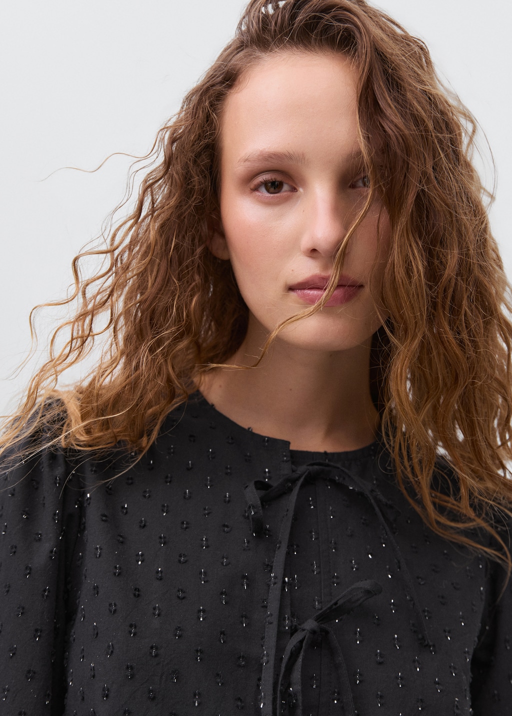 Lurex textured blouse