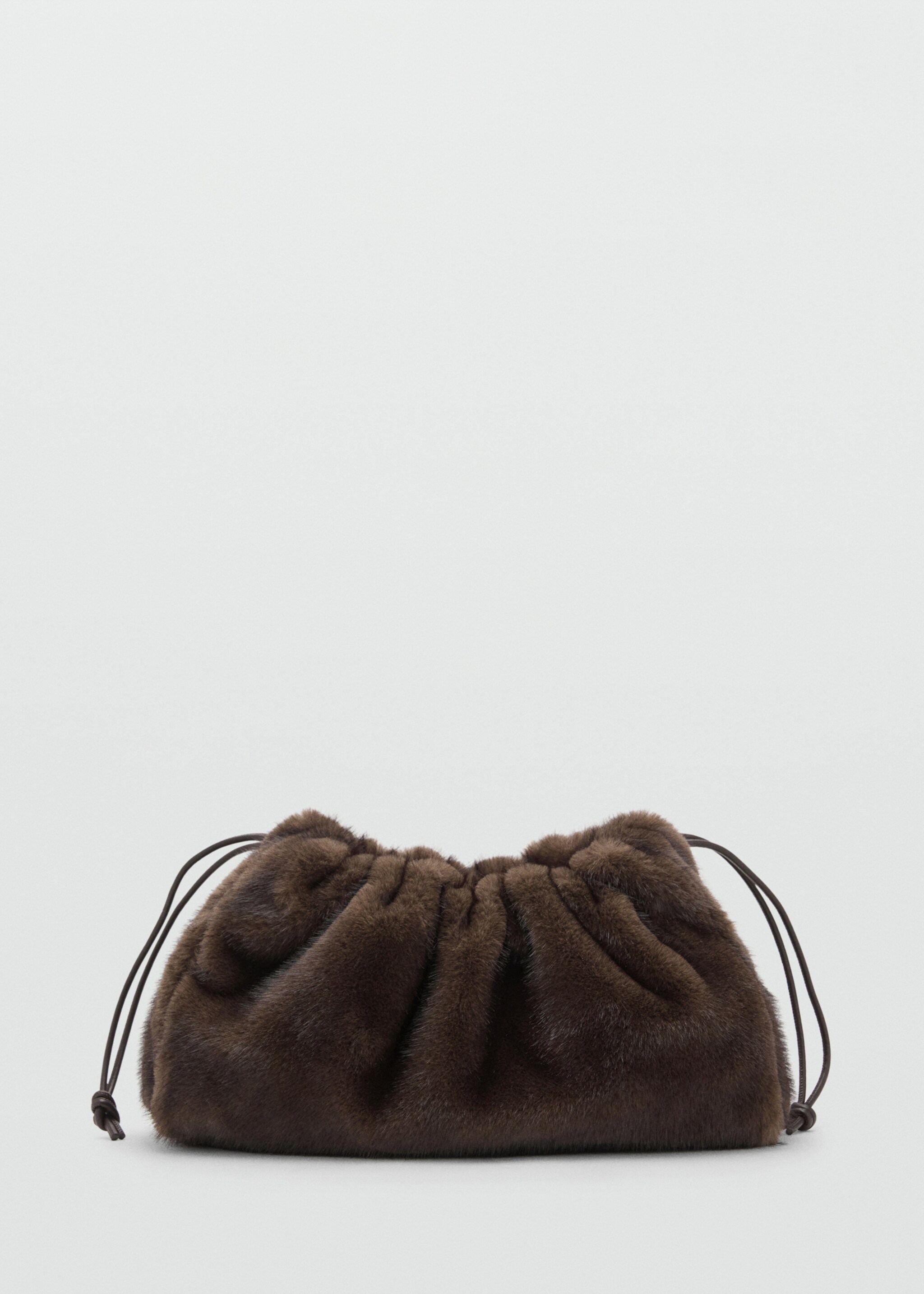Fur effect hand bag - Изделие без модели, Шоколадный. Ref: 17047127-00.