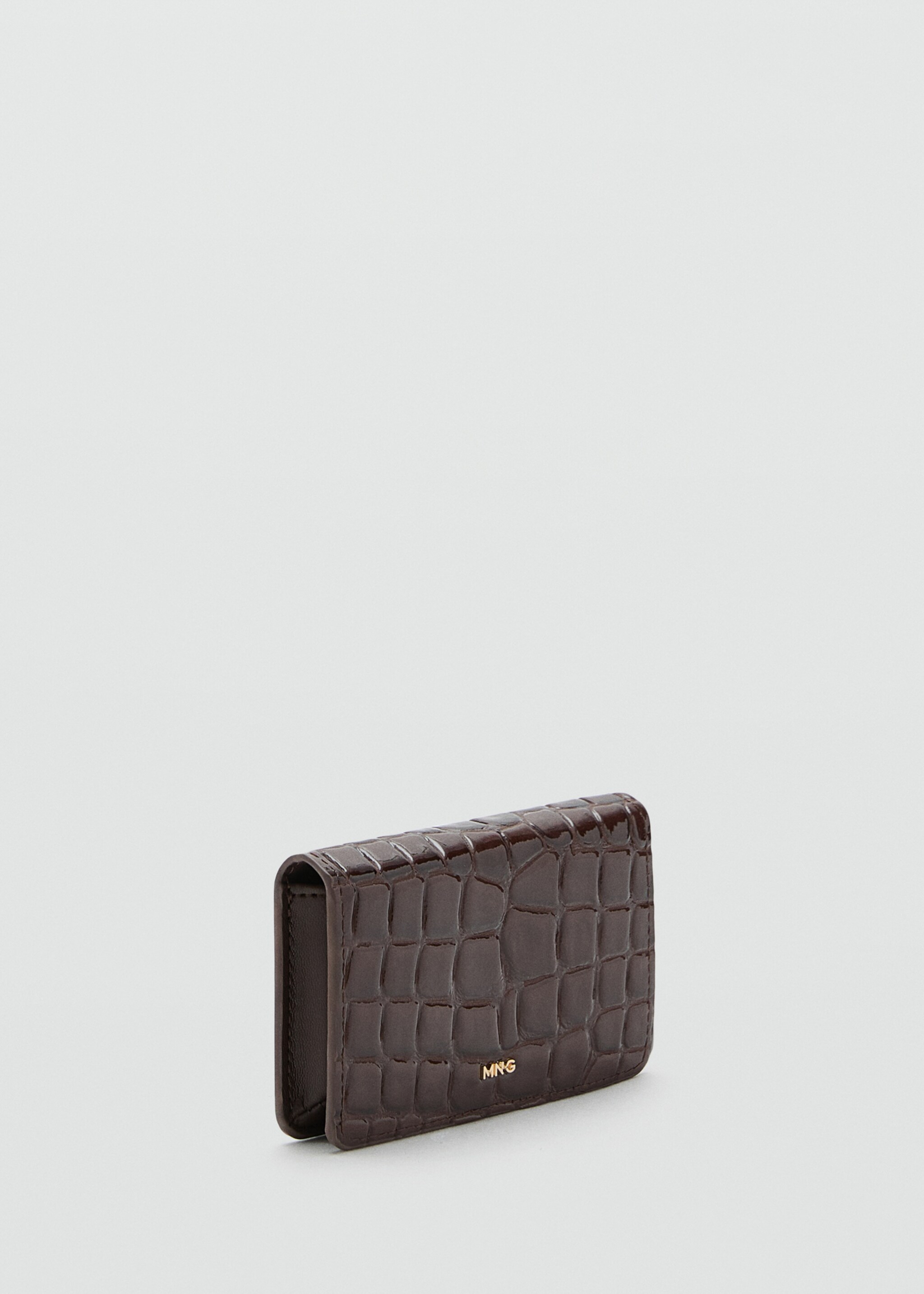 Small crocodile wallet - Medium plane, Chocolate. Ref: 17047130-00.