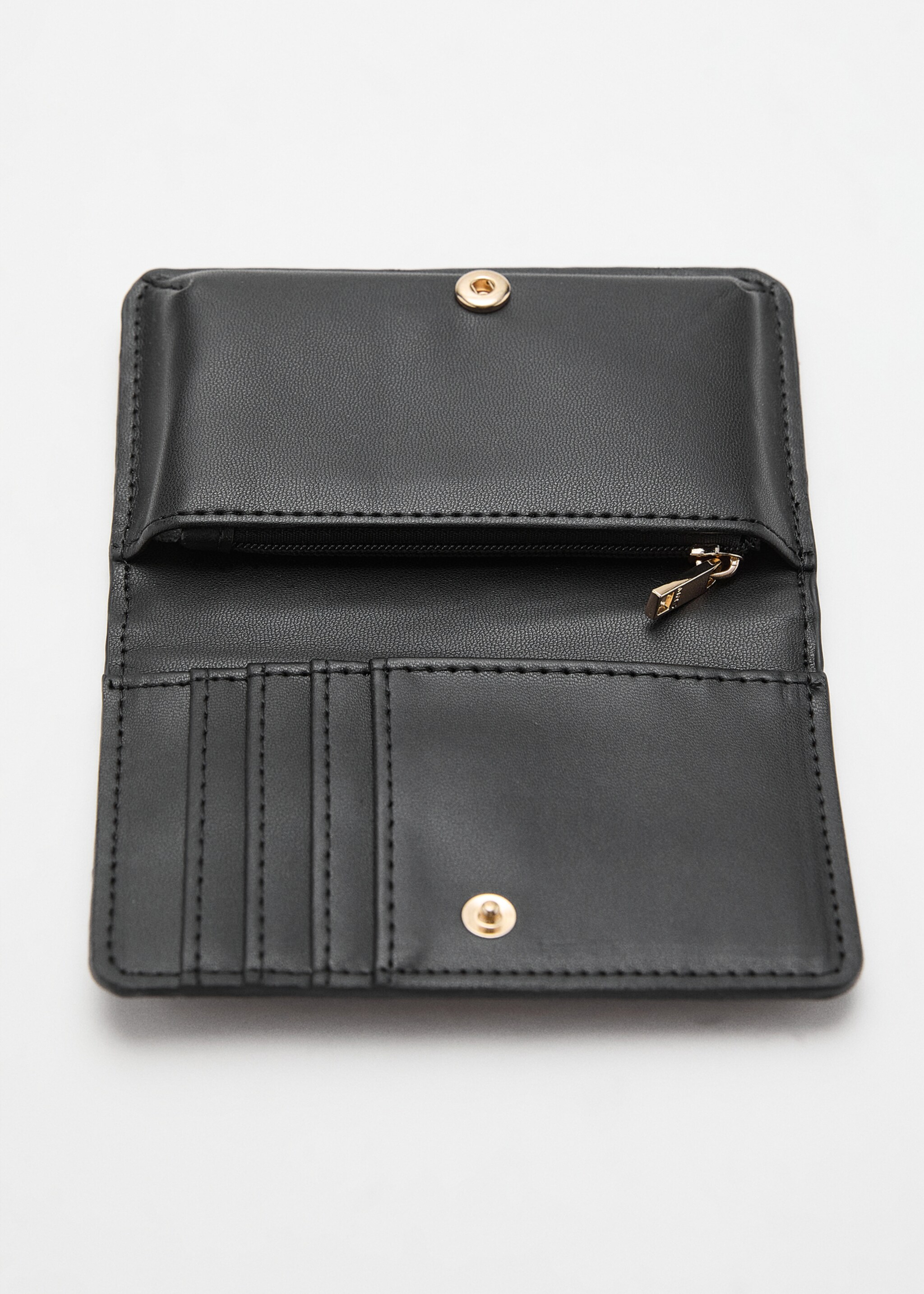 Small crocodile wallet - Details of the article 1, Black. Ref: 17047130-00.