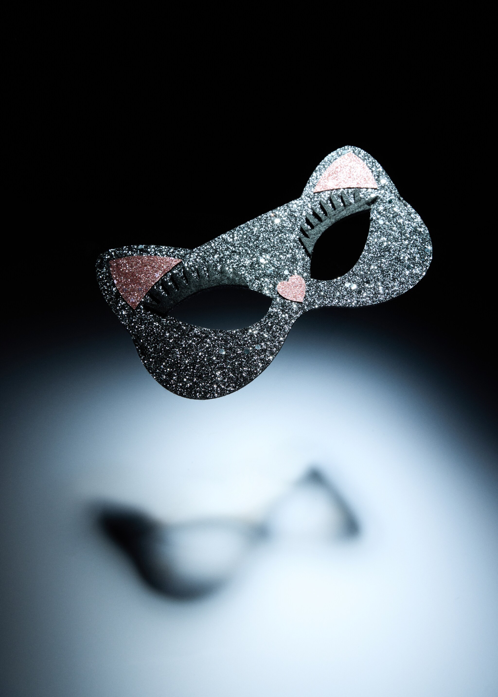 Glitter kitten mask - Details of the article 5, Black. Ref: 17047134-00.