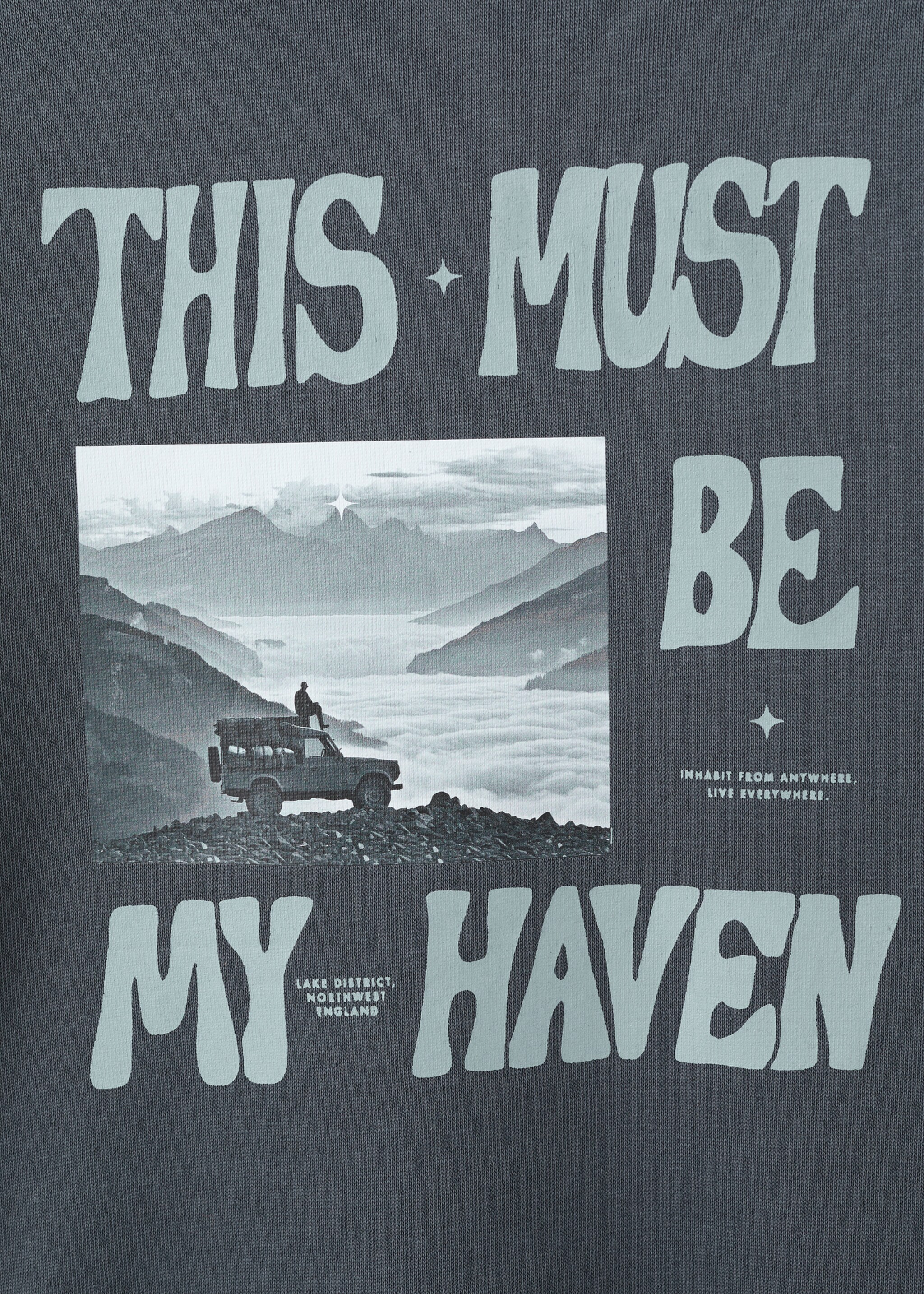 Printed cotton sweatshirt - Details of the article 8, Dark Grey. Ref: 17047136-00.