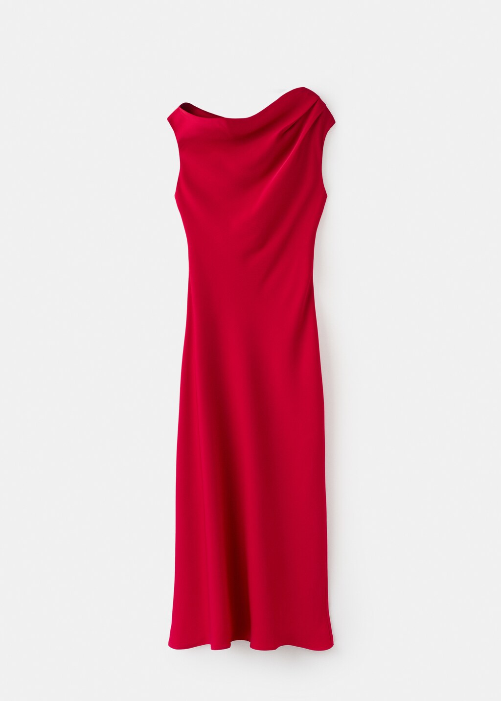 Mango A-line dress with asymmetrical neckline thumbnail