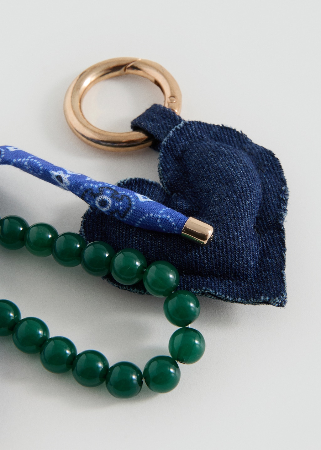 Beaded heart keychain