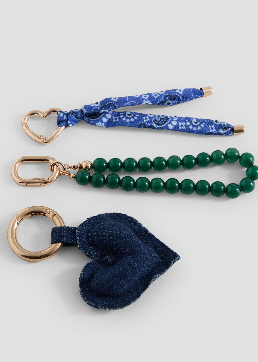 Beaded heart keychain