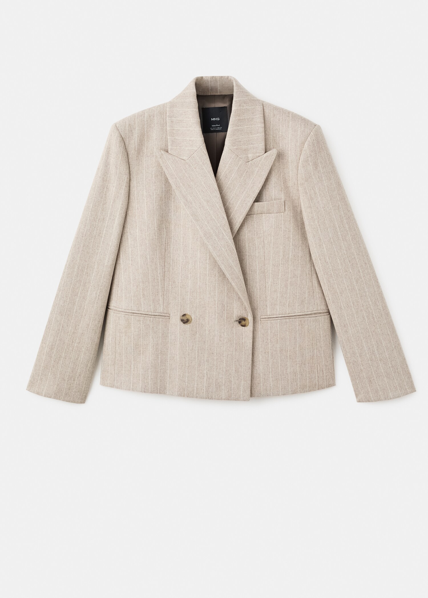 Pinstripe wool suit jacket - Article without model