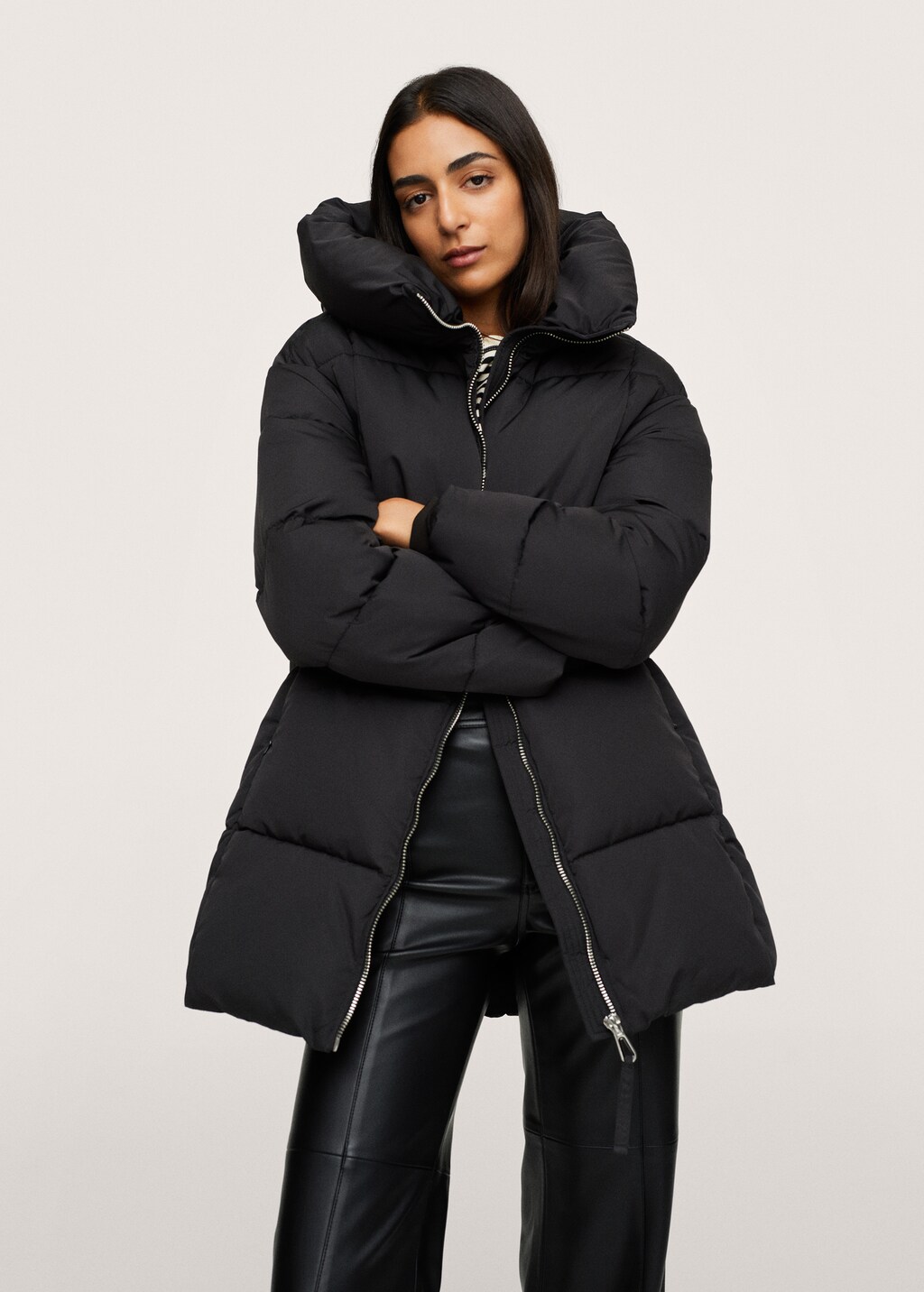 Anorak matelasse capuche
