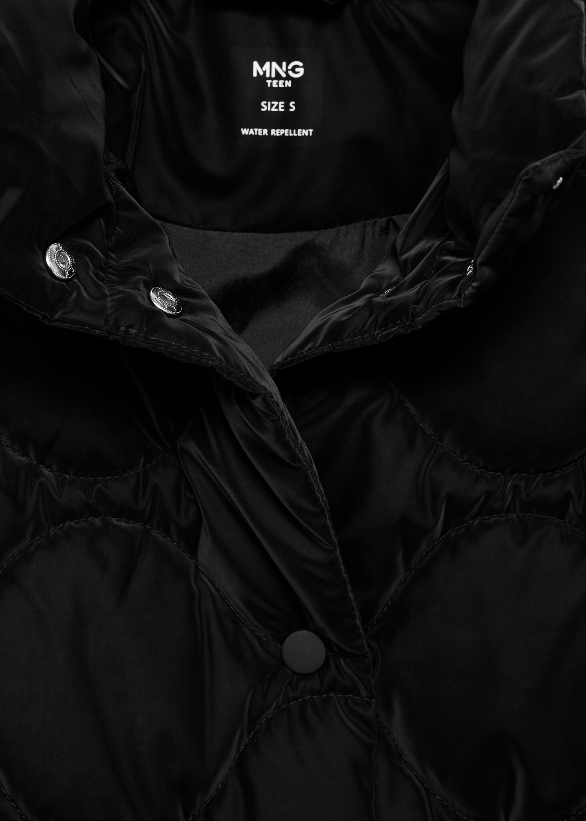 Anorak acolchado efecto encerado - Detalle del artículo 0, Negro. Ref: 17047760-00.