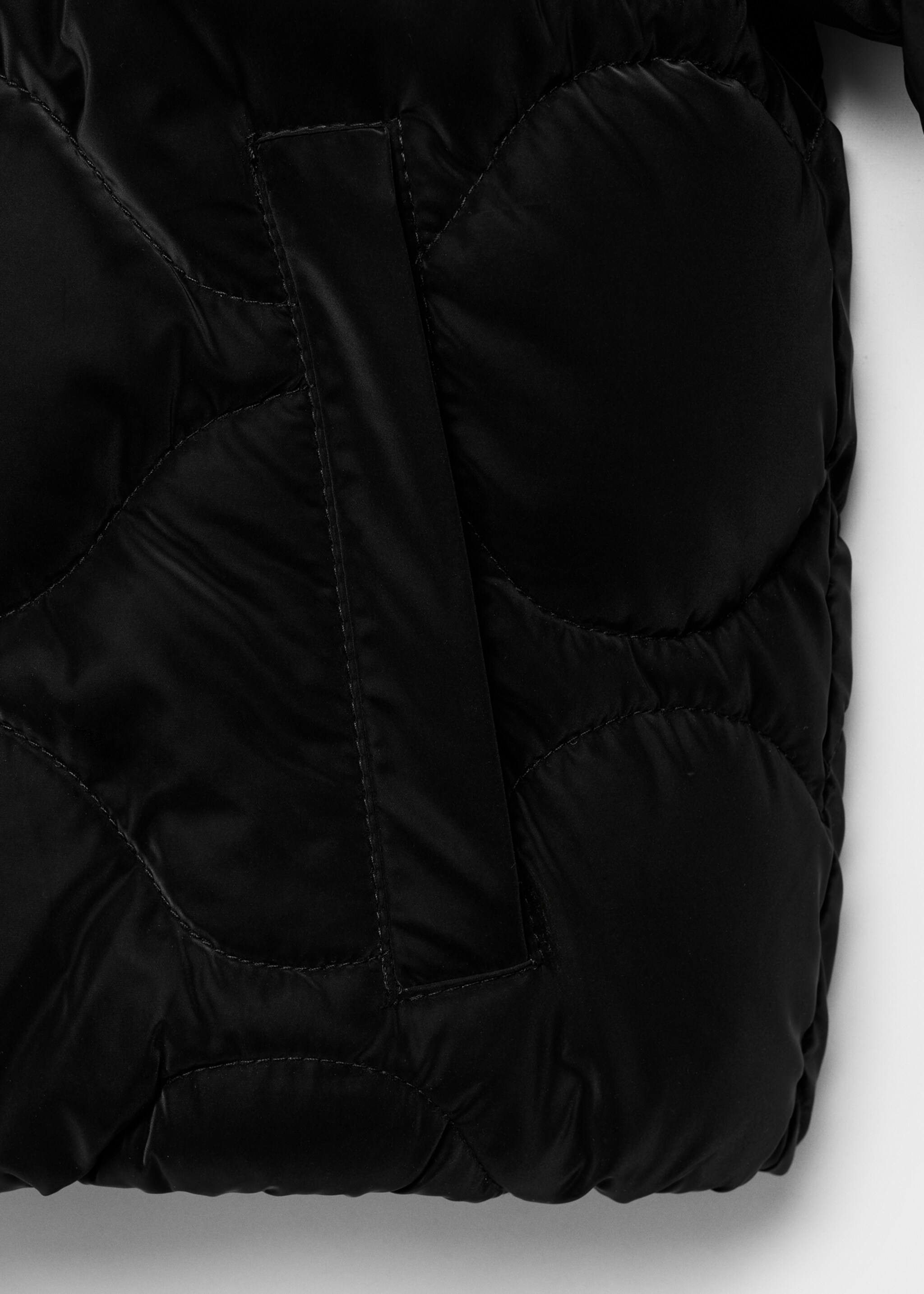 Anorak acolchado efecto encerado - Detalle del artículo 8, Negro. Ref: 17047760-00.