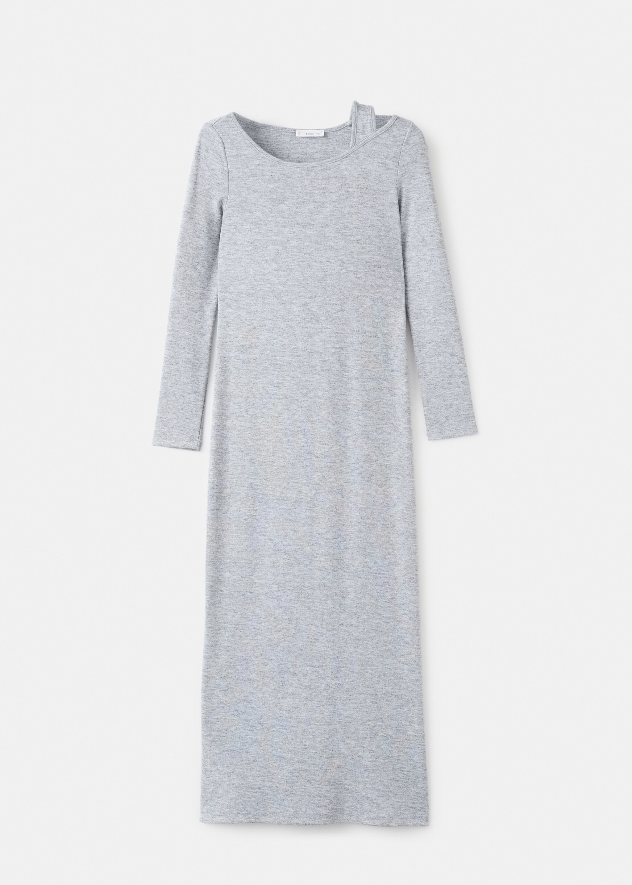 Long dress with cut-out - Article without model, Medium Heather Grey. Ref: 17047761-00.