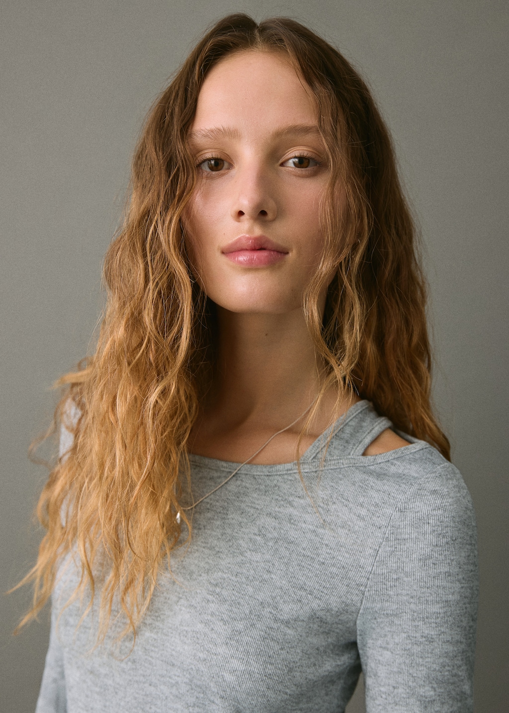 Long dress with cut-out