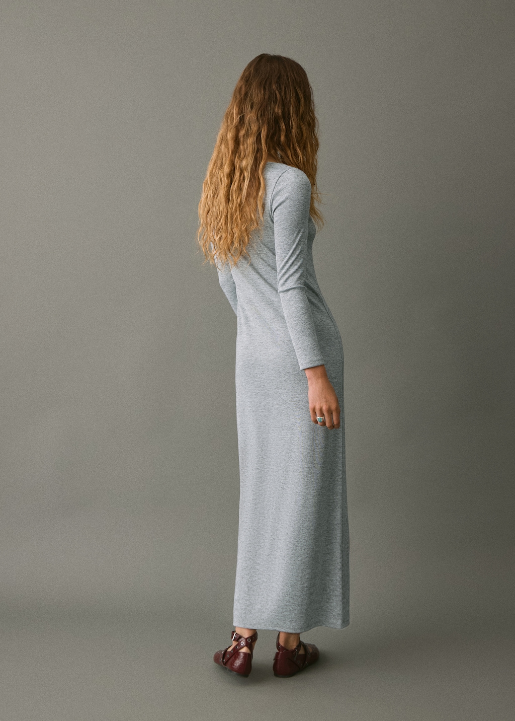 Long dress with cut-out