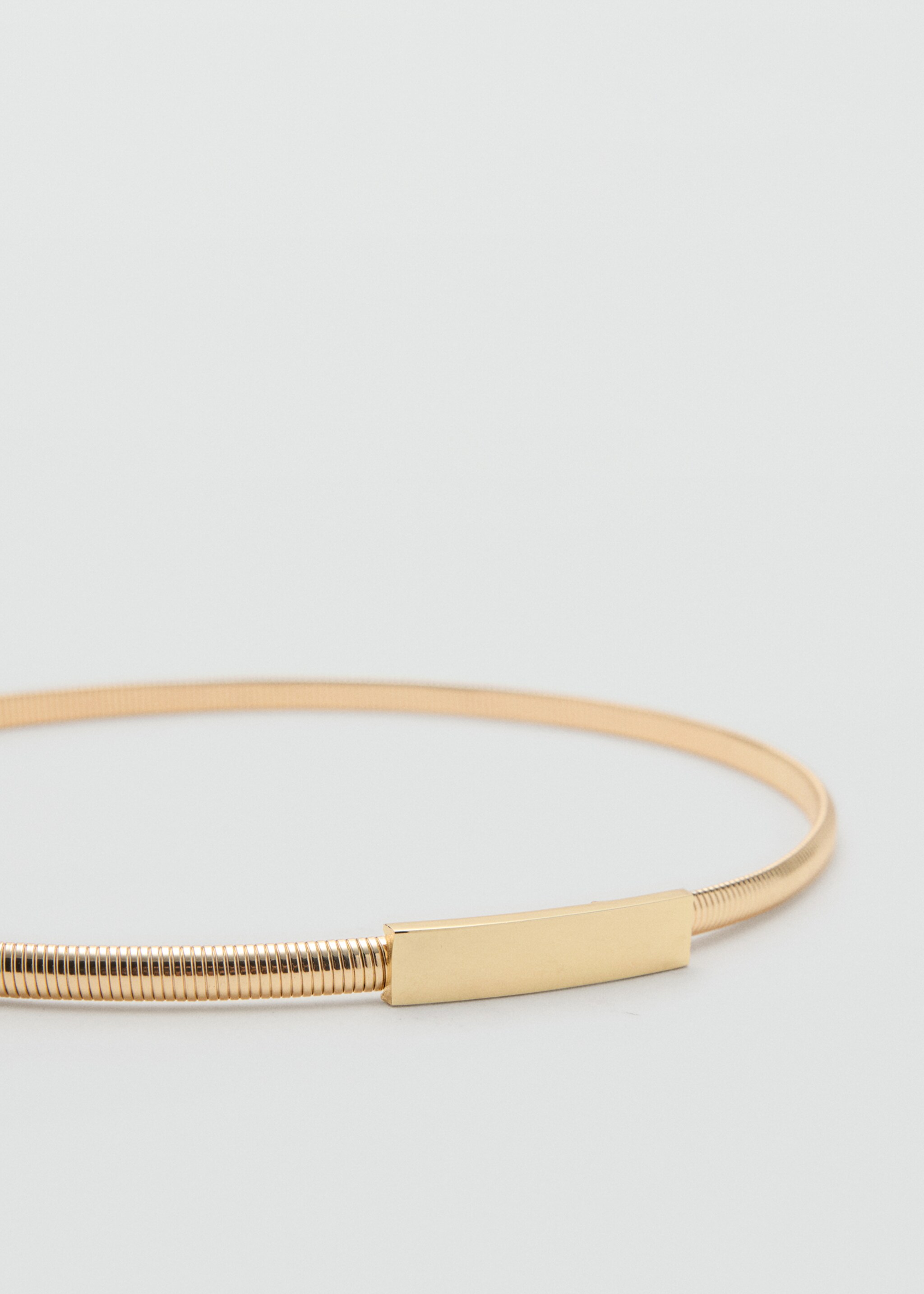 Skinny metal belt - Medium plane, Gold. Ref: 17047763-00.
