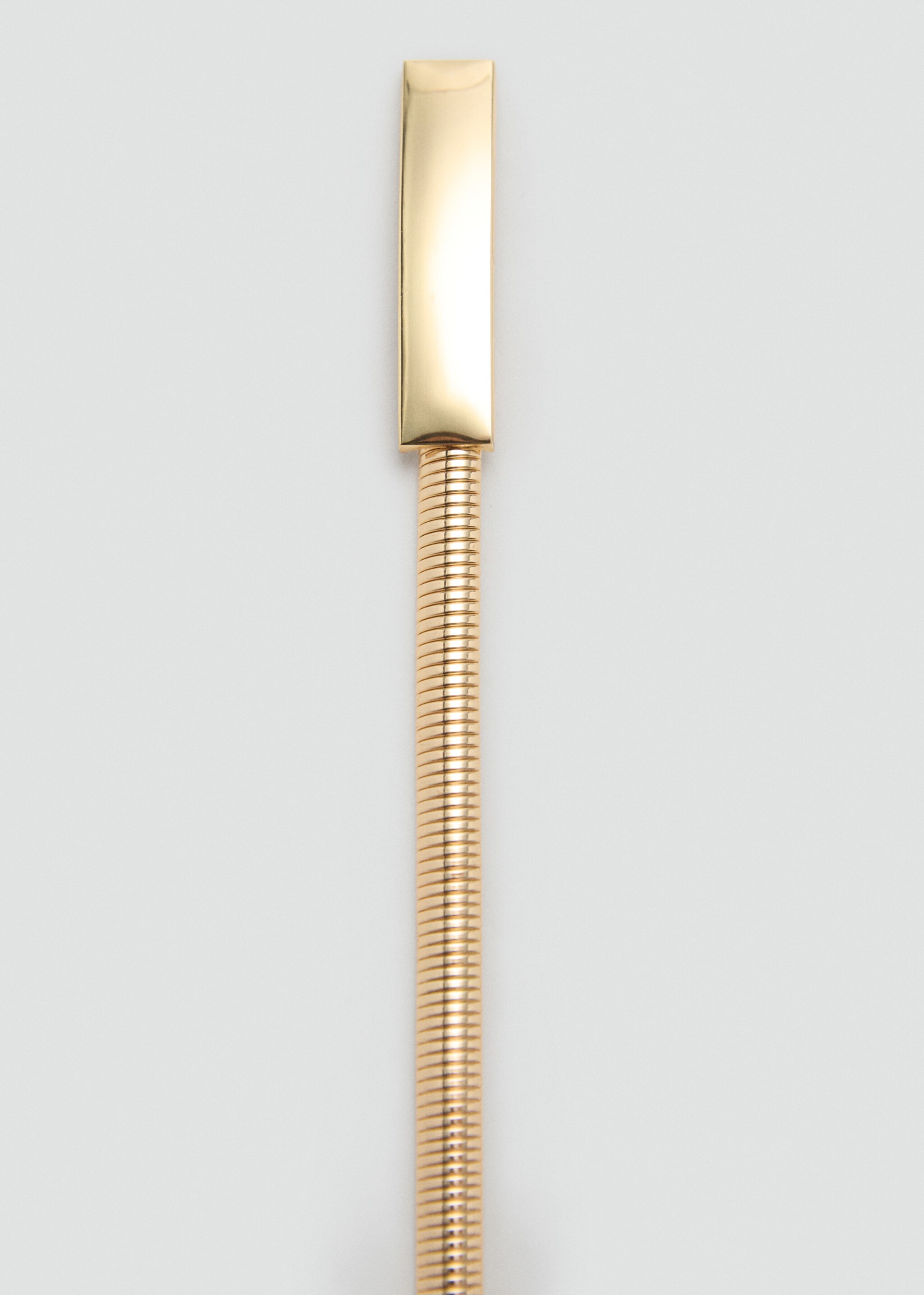 Skinny metal belt - Details of the article 1, Gold. Ref: 17047763-00.