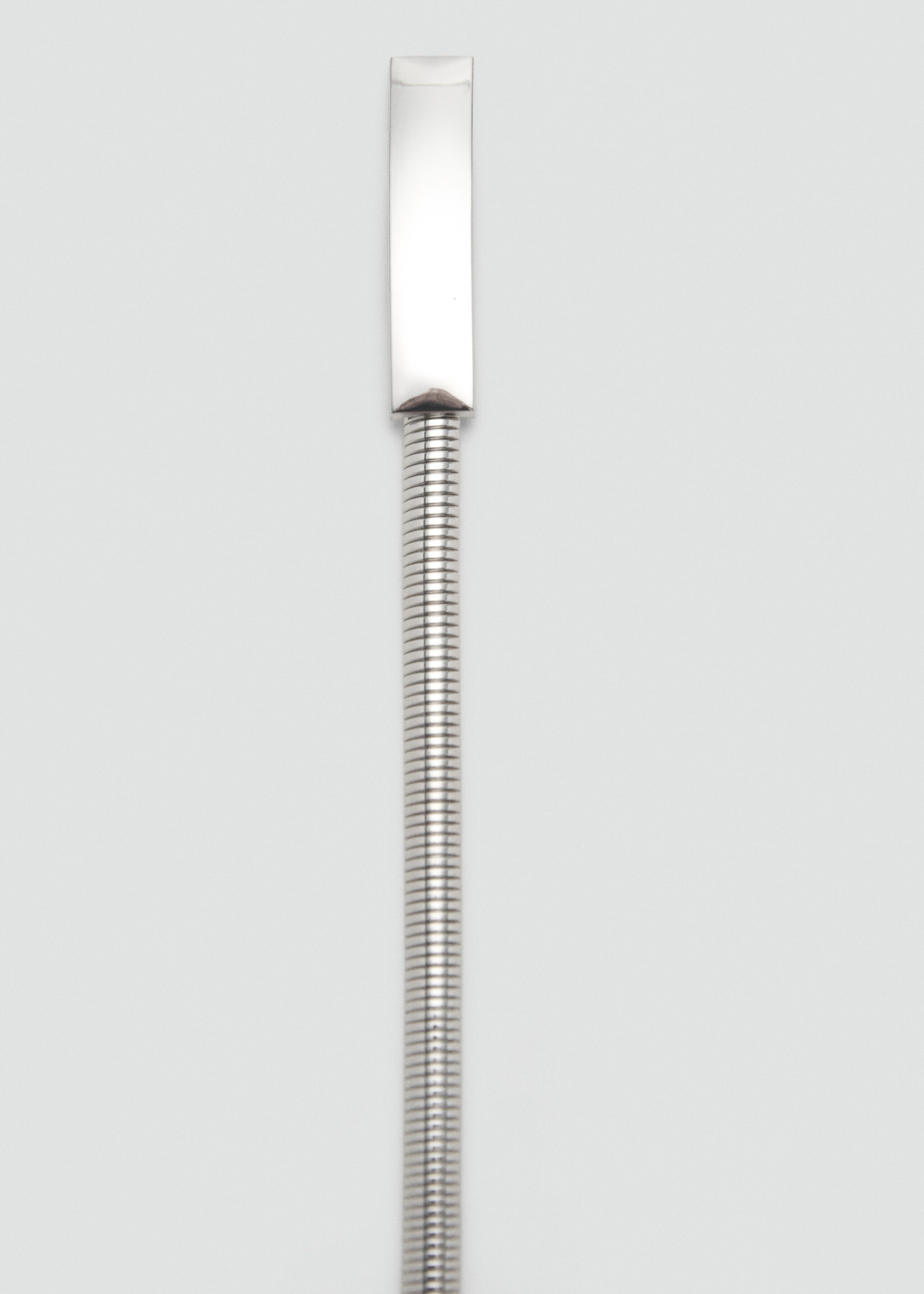 Skinny metal belt - Details of the article 1, Silver. Ref: 17047763-00.