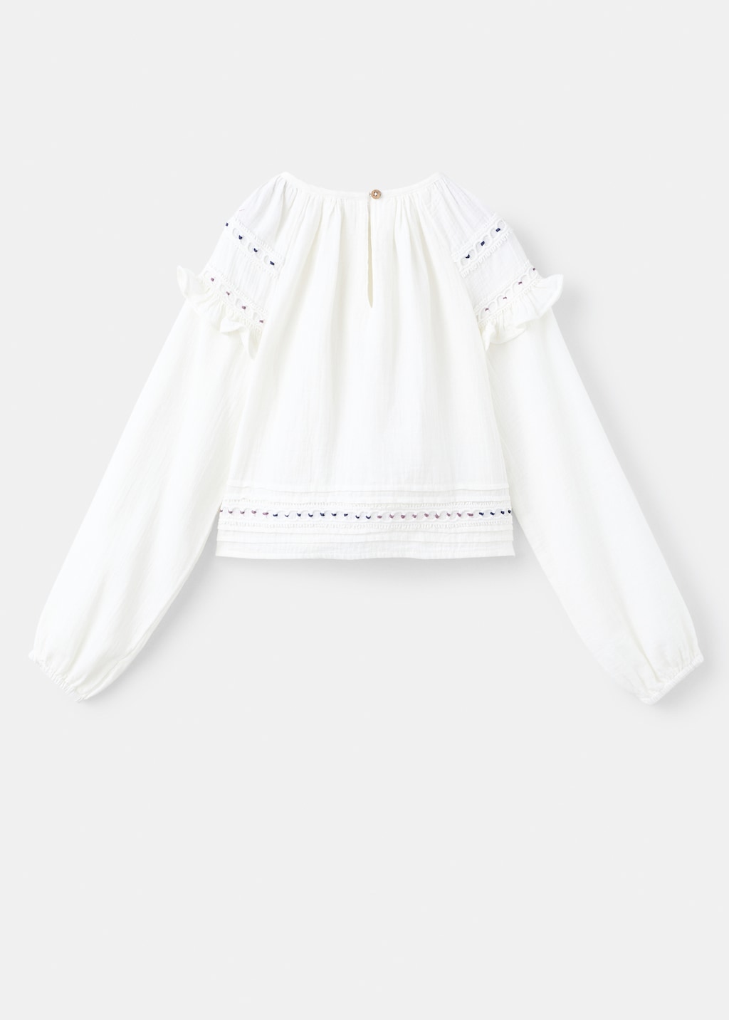 Embroidered cotton blouse