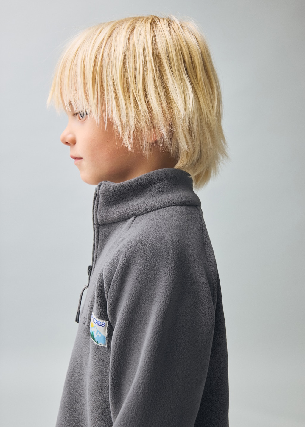 Zip-up fleece sweatshirt
