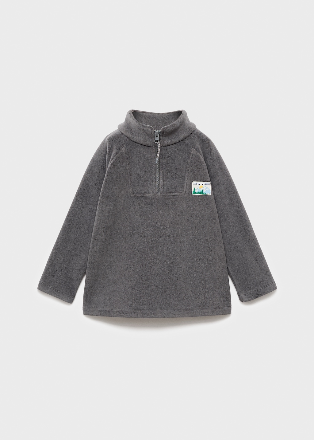 Zip-up fleece sweatshirt