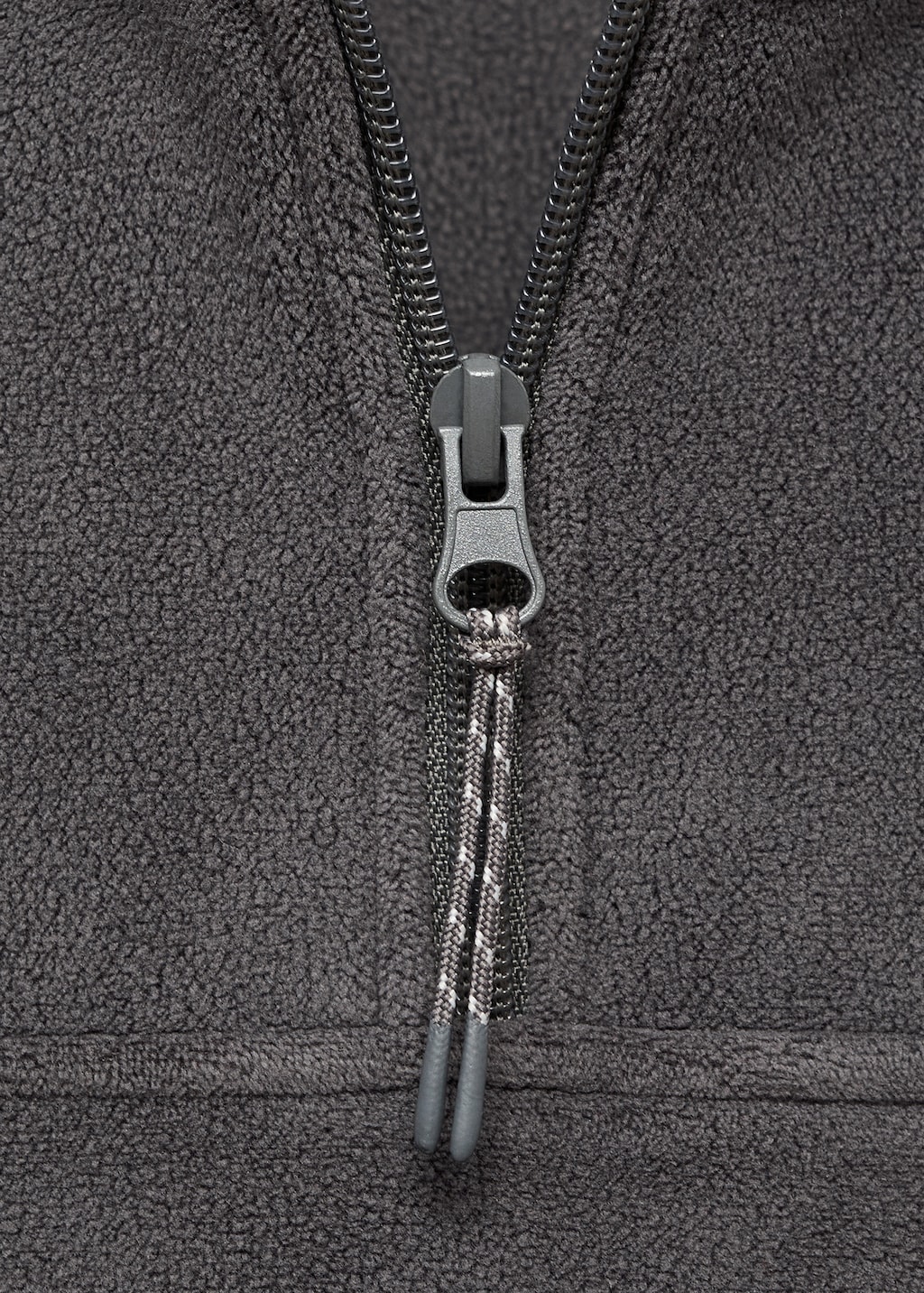 Zip-up fleece sweatshirt