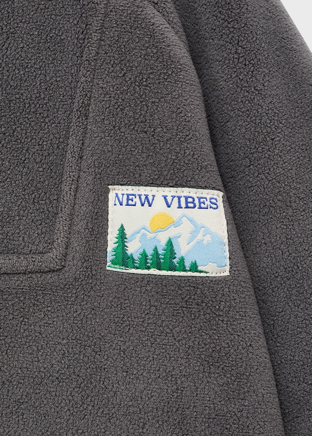 Zip-up fleece sweatshirt