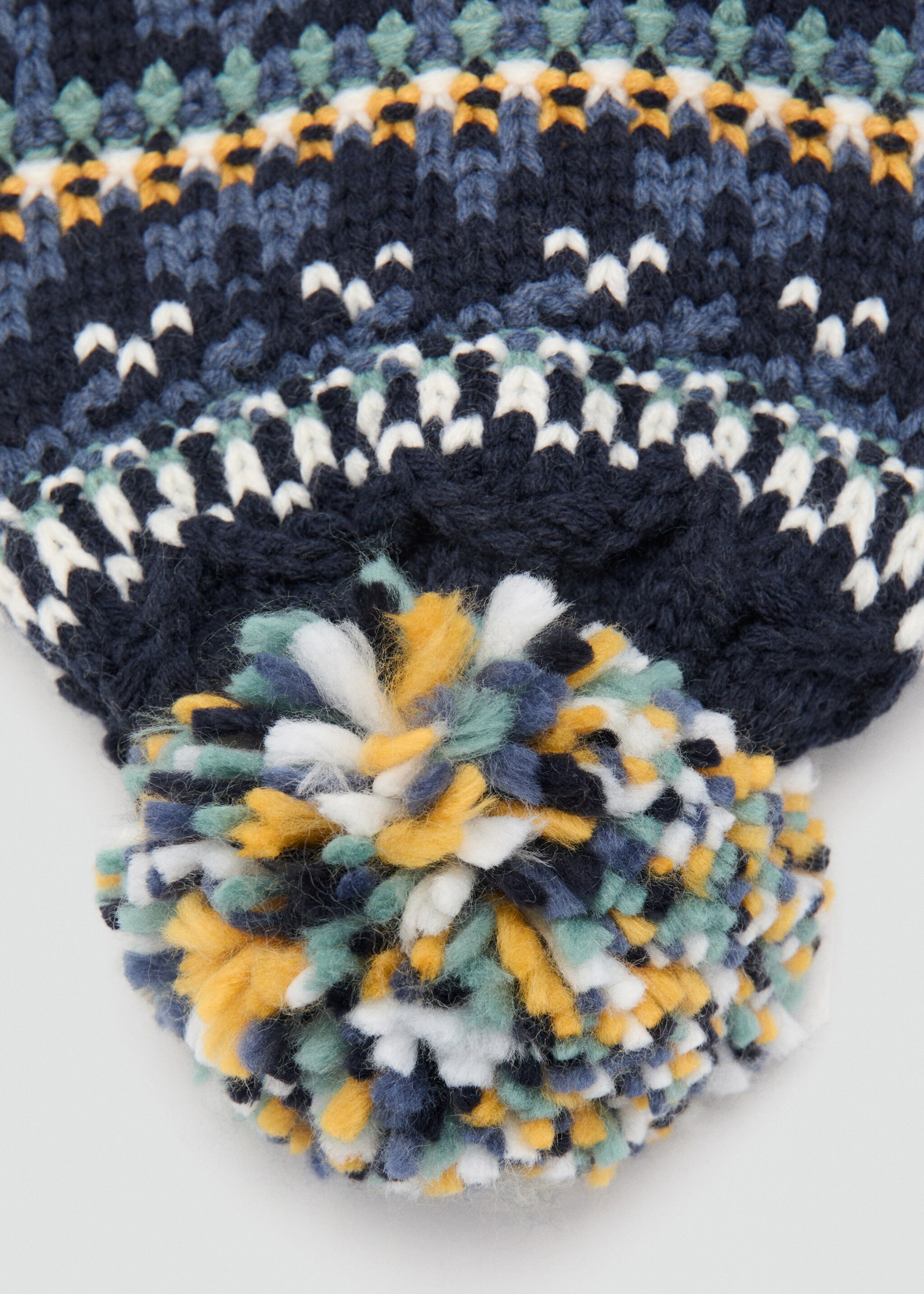 Gorro punto borla - Detalle del artículo 1, Azul marino. Ref: 17047776-00.