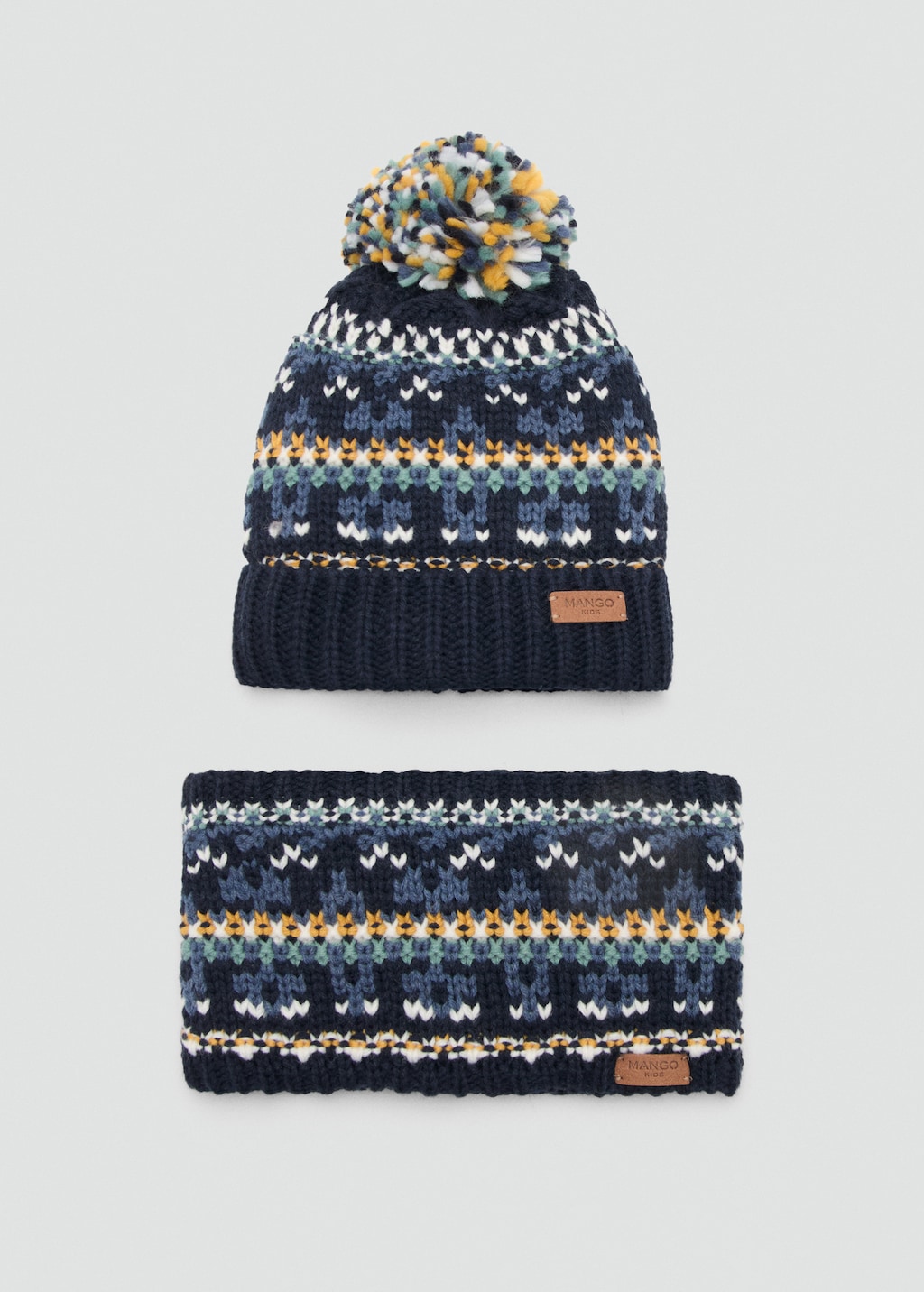 Knitted bobble hat