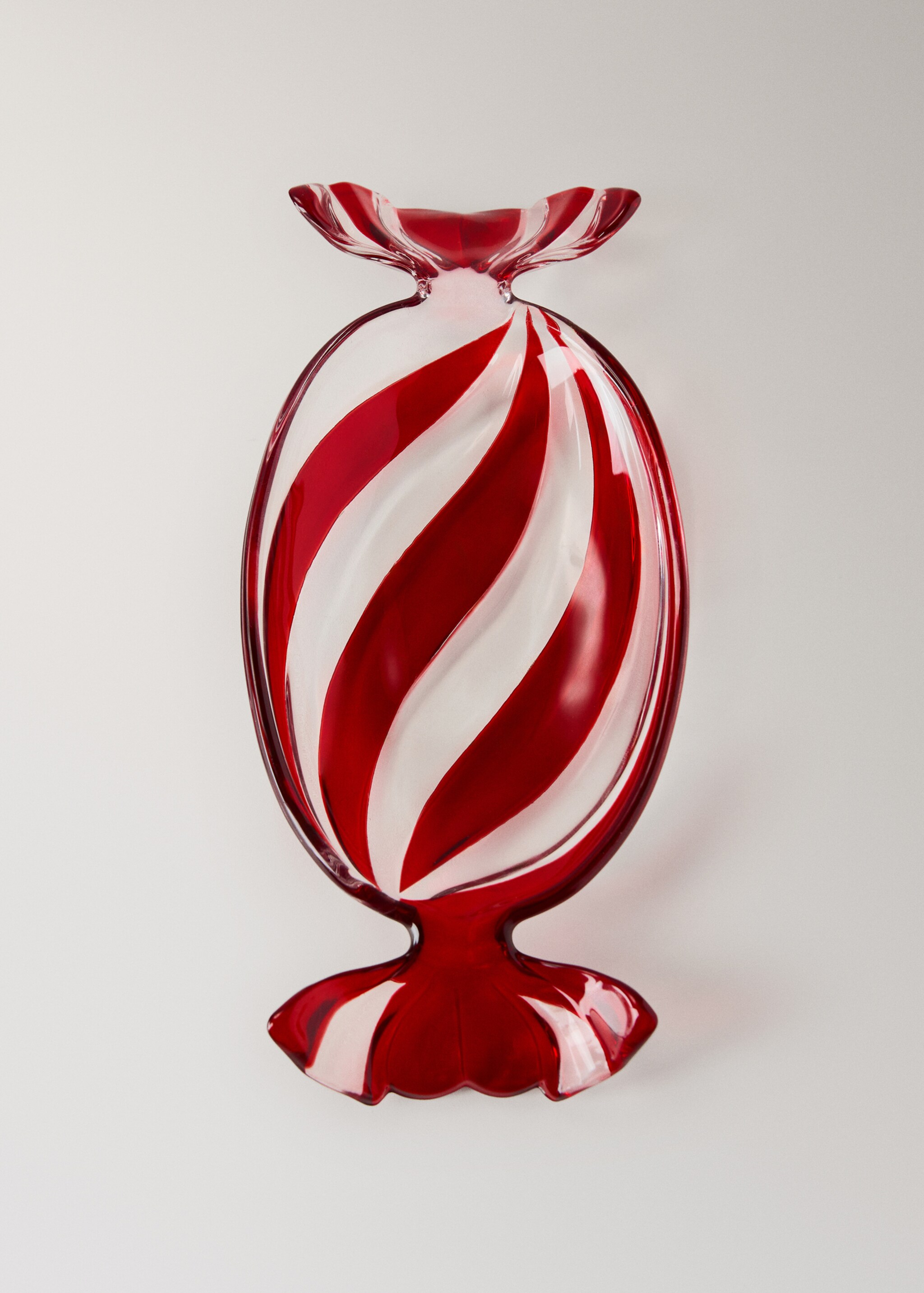 Glasplatte im Schleifendesign mit Linienmotiv - Detail des Artikels 3, Rot. Ref: 17047778-00.