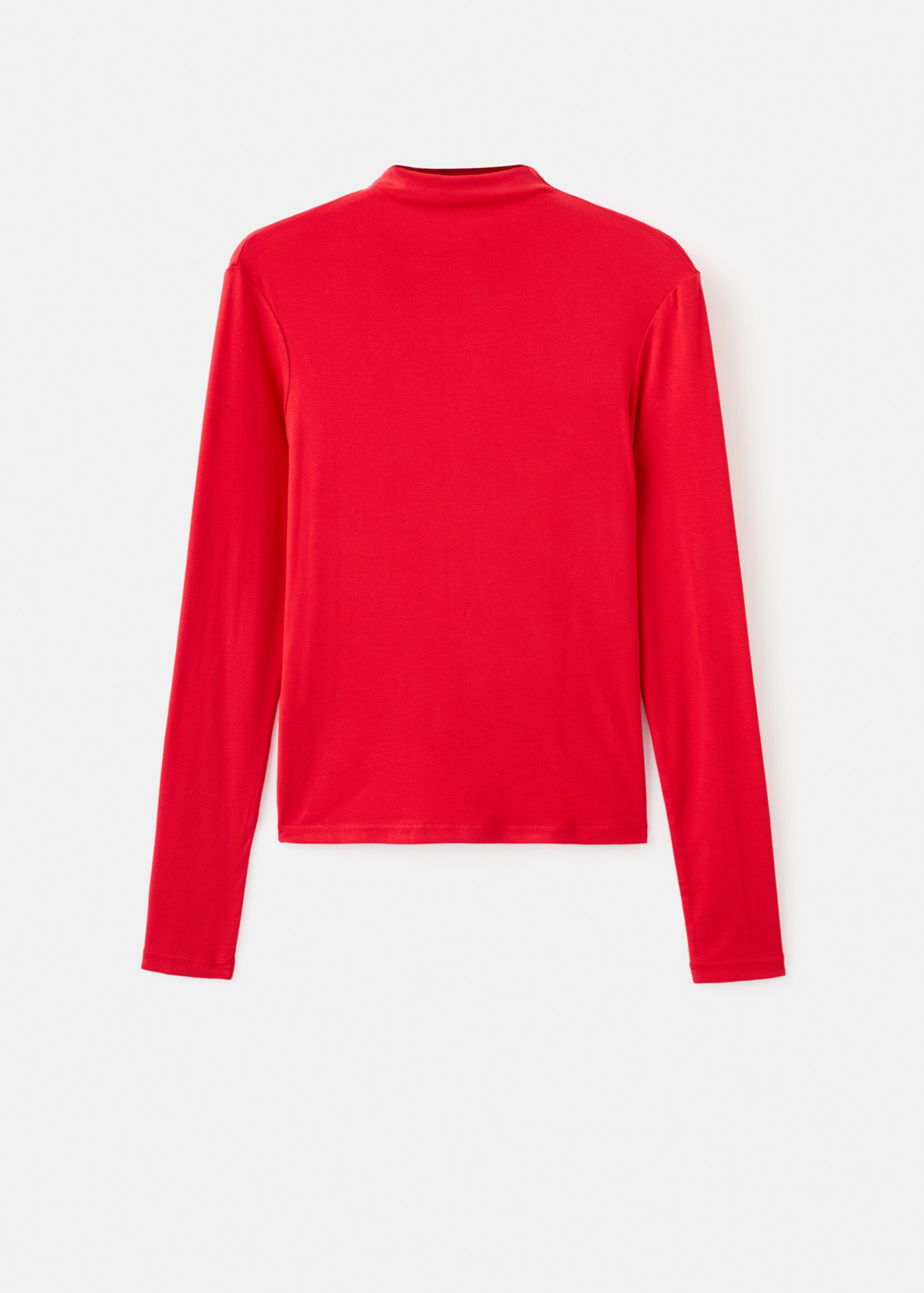 T-shirt à col montant - Article sans modèle, Rouge. Ref: 17047784-00.