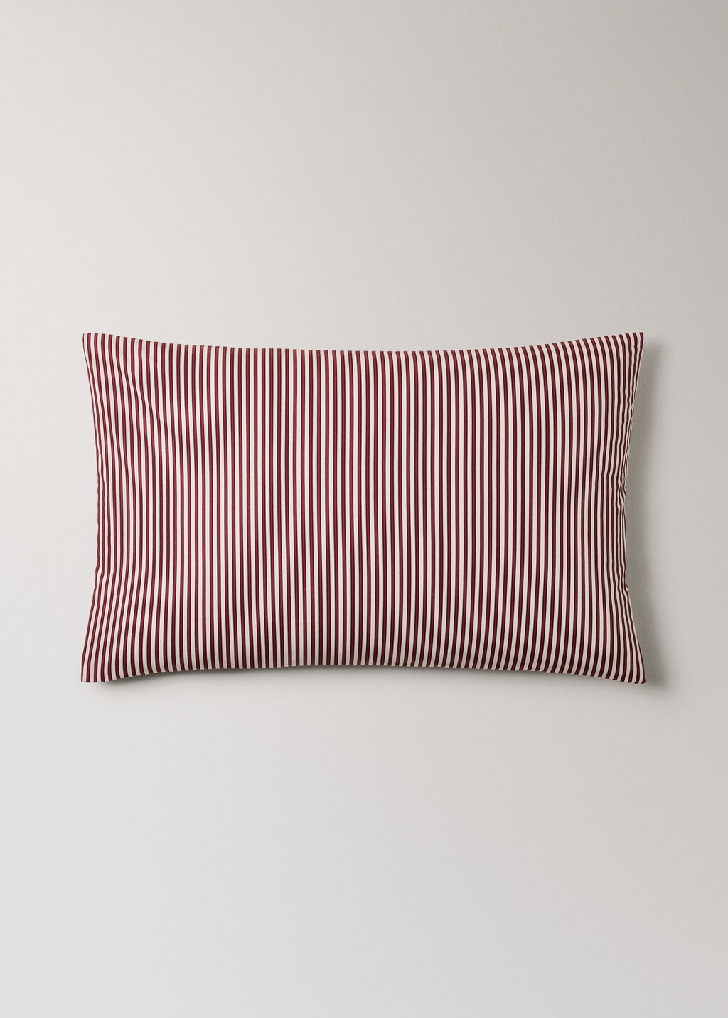 Reversible percale cotton striped pillowcase 50x75cm