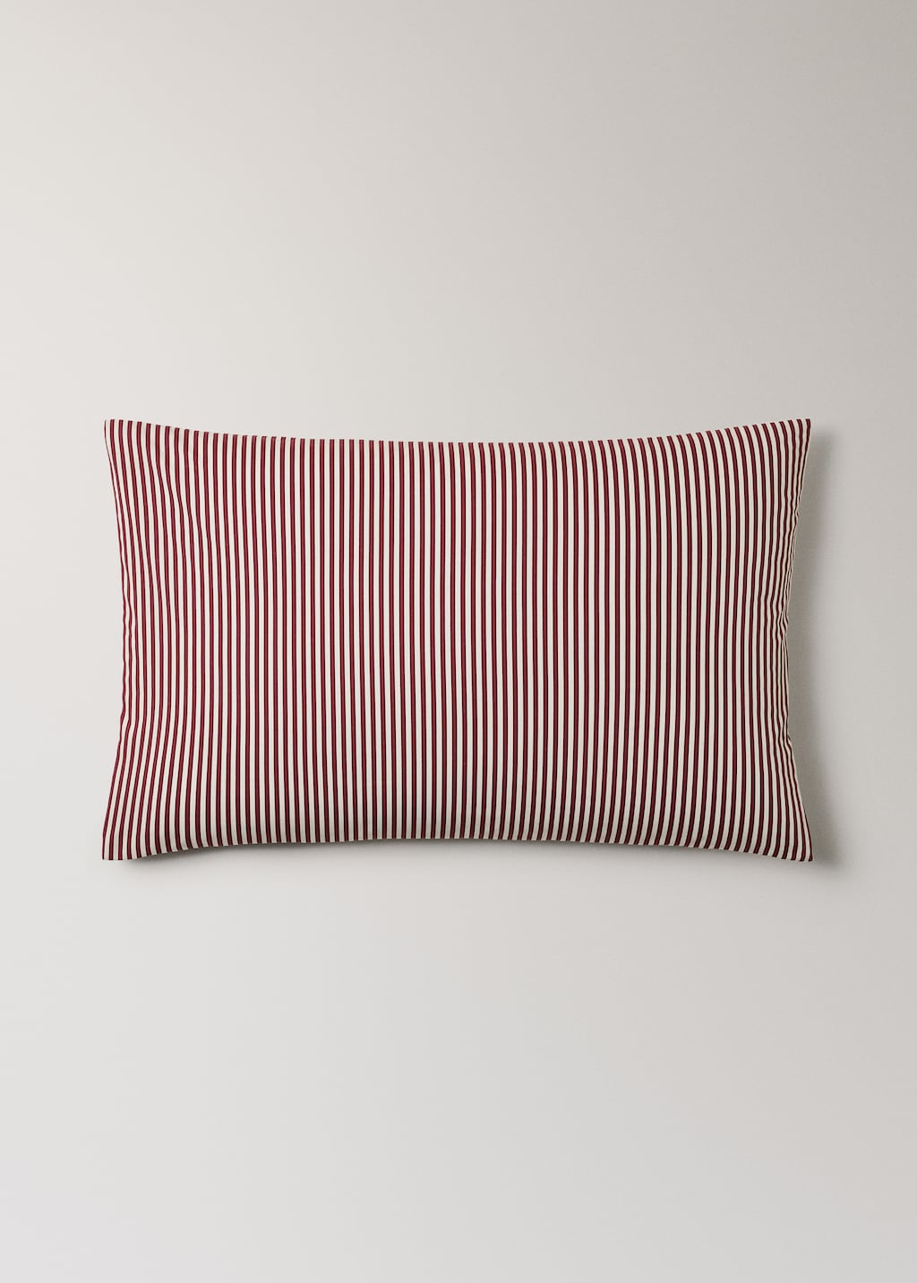 Reversible percale cotton striped pillowcase 50x75cm