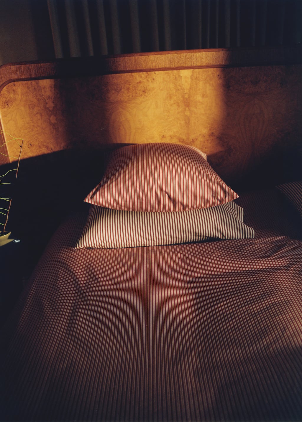 Reversible percale cotton striped pillowcase 50x75cm