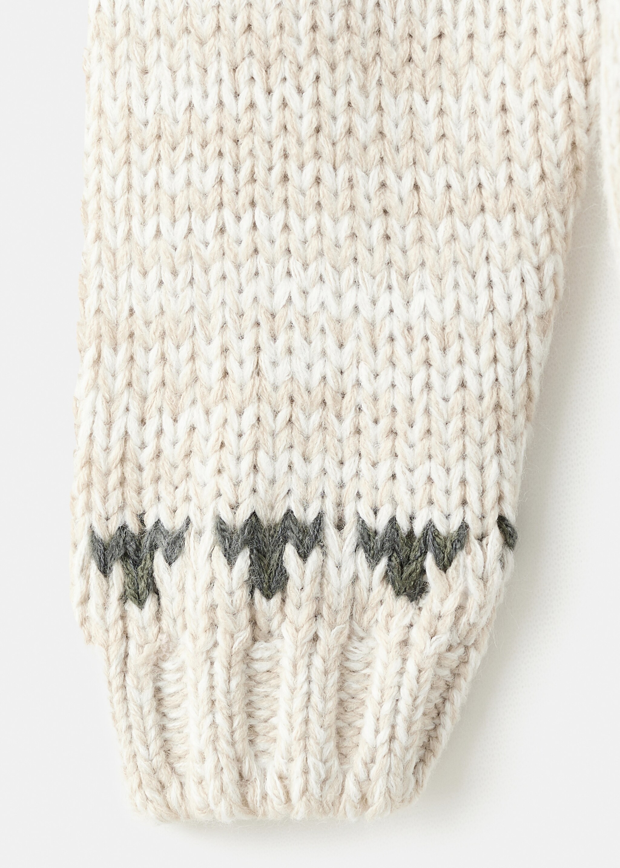 Jacquard knitted sweater - Details of the article 0, Beige. Ref: 17047787-00.
