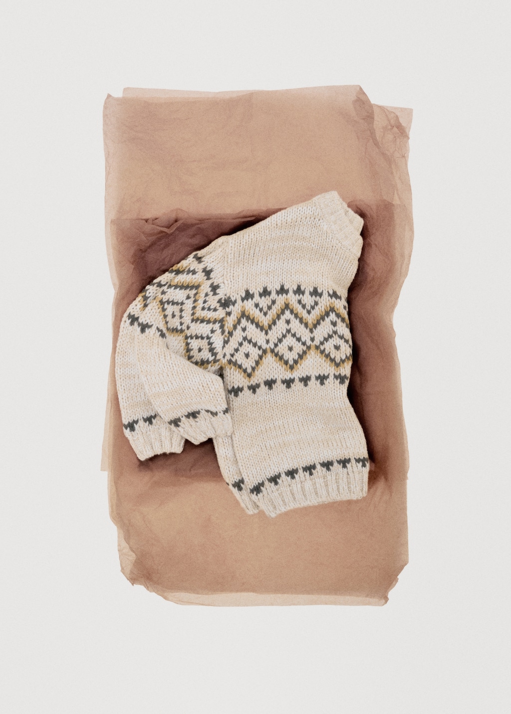 Jacquard knitted sweater