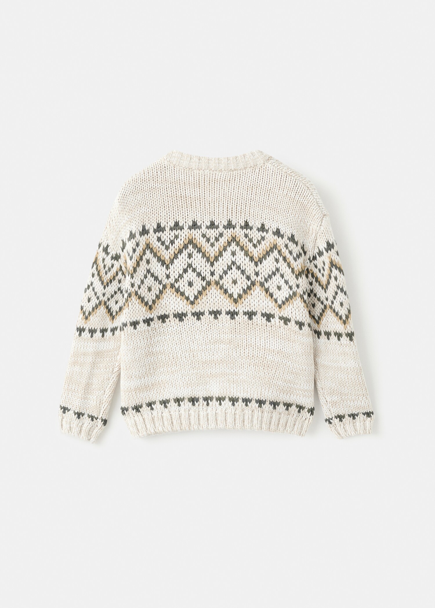 Jacquard knitted sweater - Reverse of the article