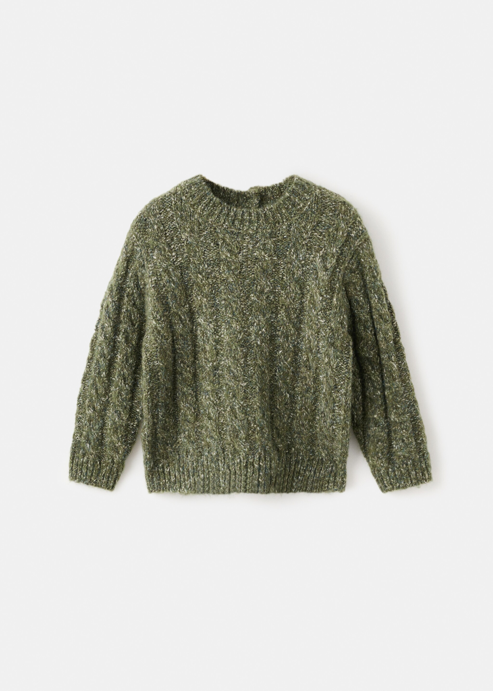Pull-over maille tressée - Article sans modèle, Vert. Ref: 17047788-00.