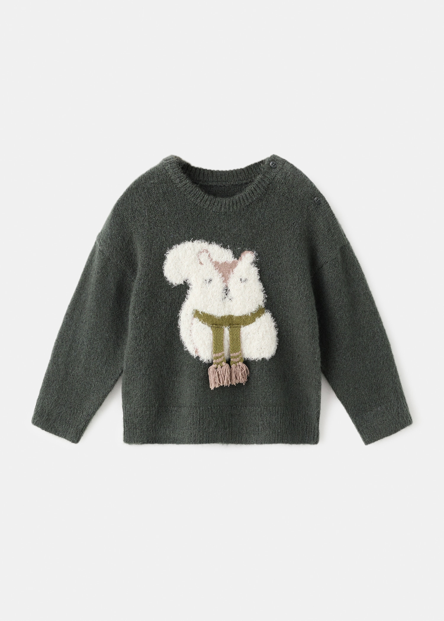 Sweater with embroidered animal Kids MANGO Chad