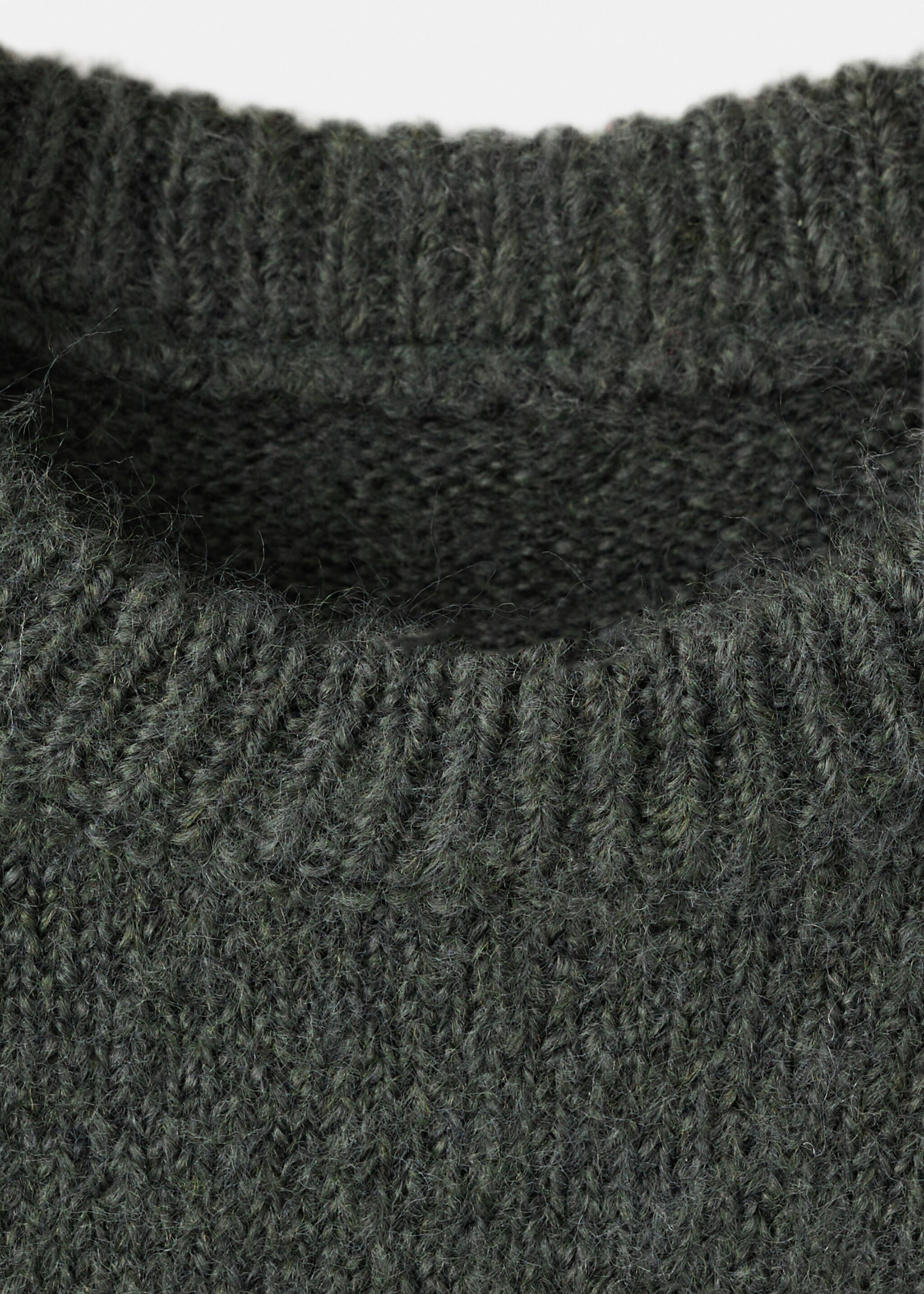 Animal embroidered sweater - Details of the article 8, Dark Green. Ref: 17047789-00.