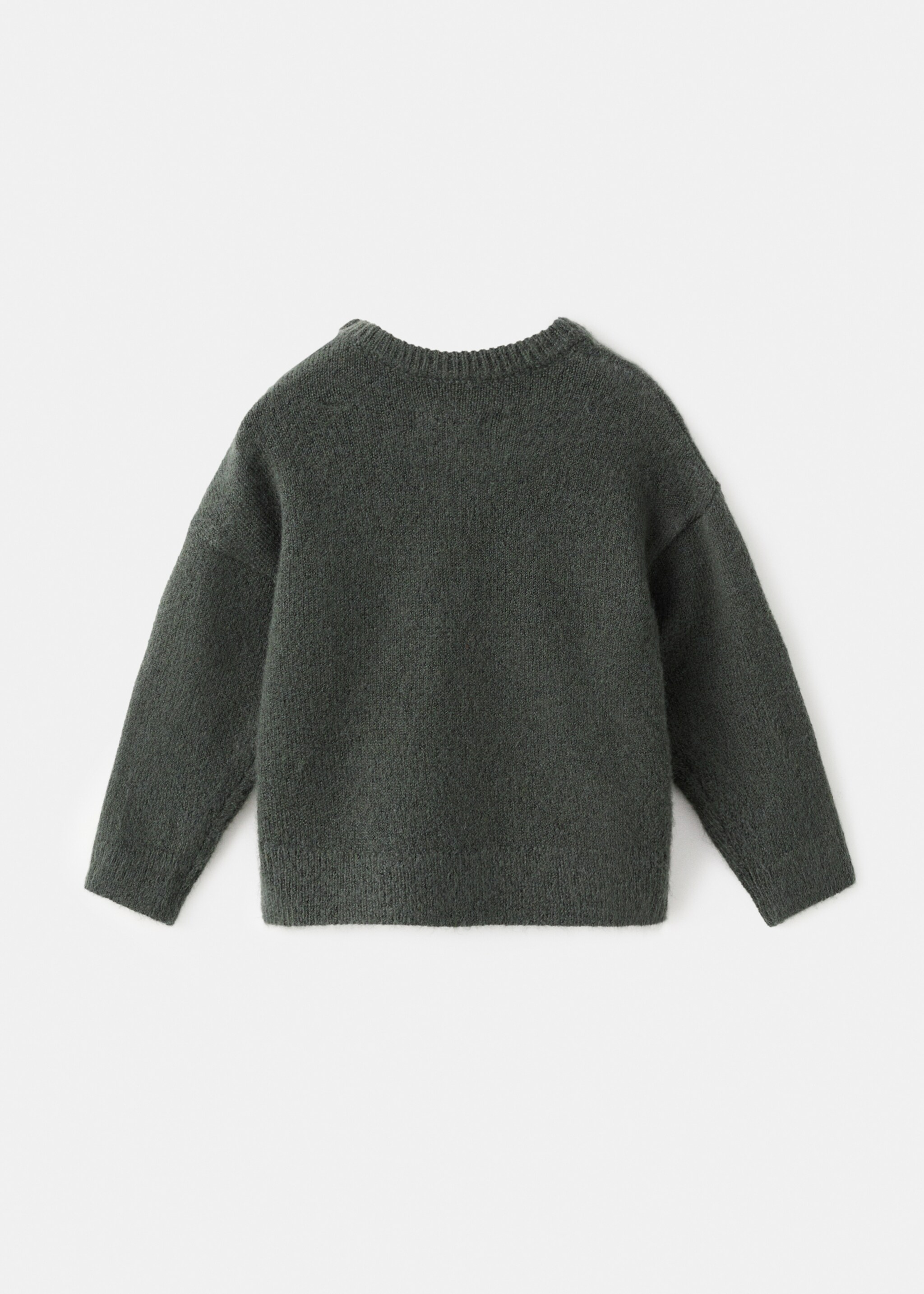 Animal embroidered sweater - Reverse of the article, Dark Green. Ref: 17047789-00.